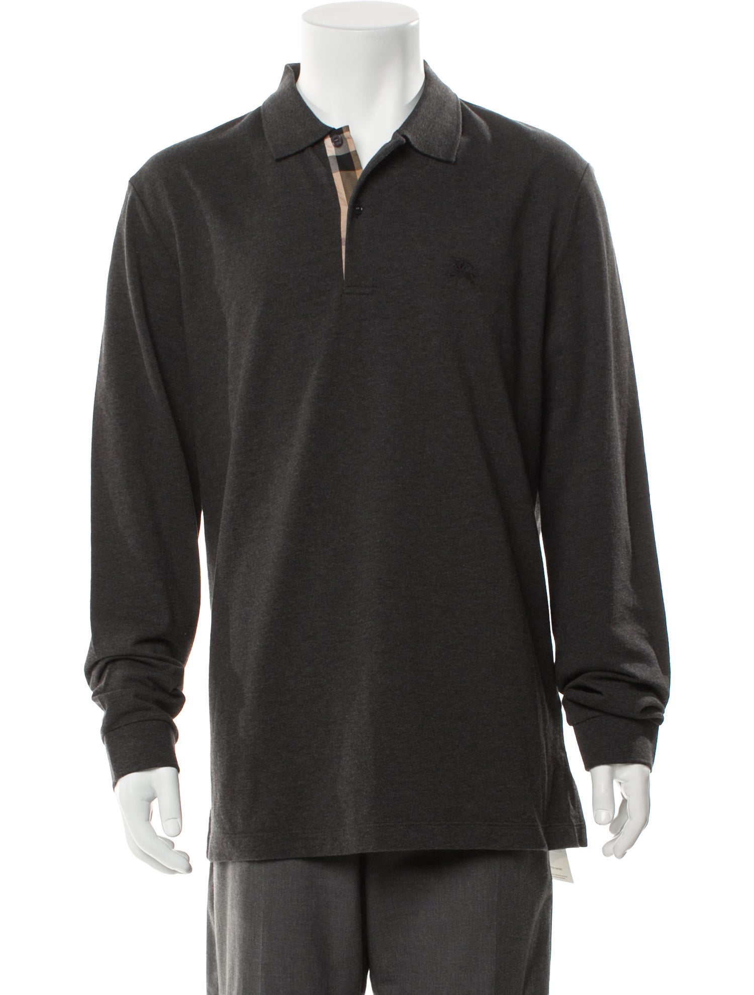 Burberry Collar Long Sleeve Polo Shirt w/ Tags