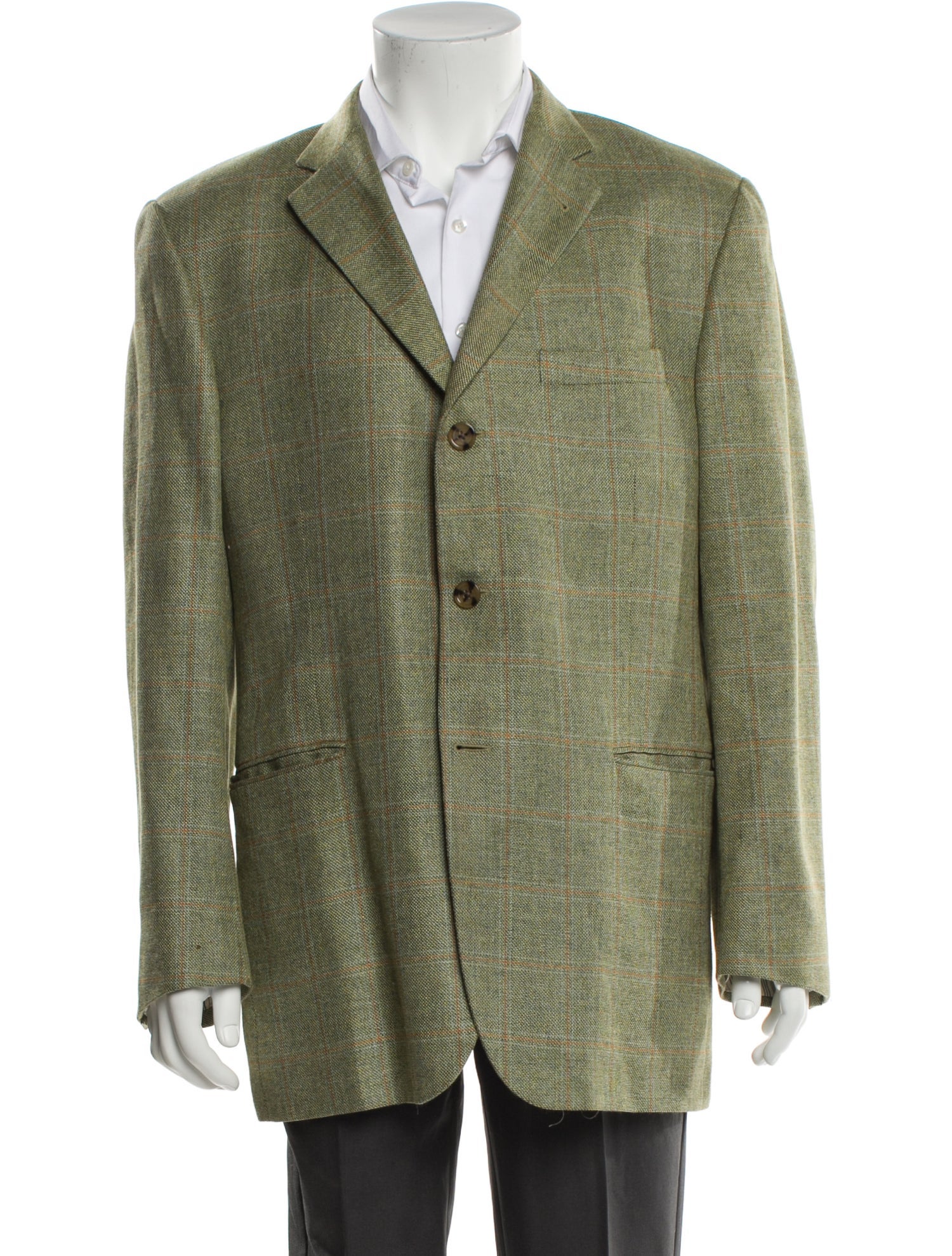 Burberry London Nova Check Pattern Wool Blazer
