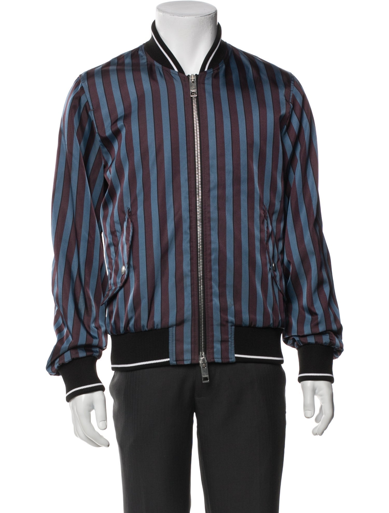 Burberry Striped Bomber Jacket