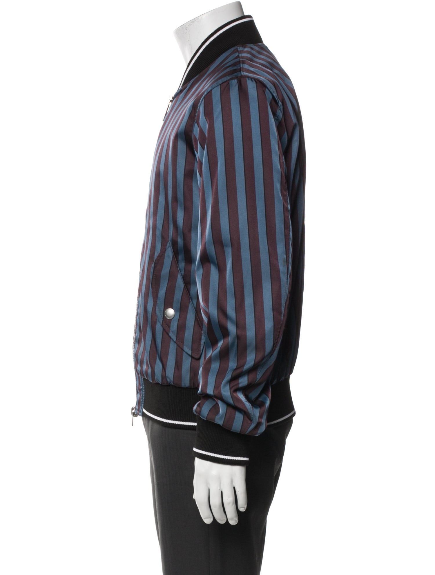 Burberry Striped Bomber Jacket