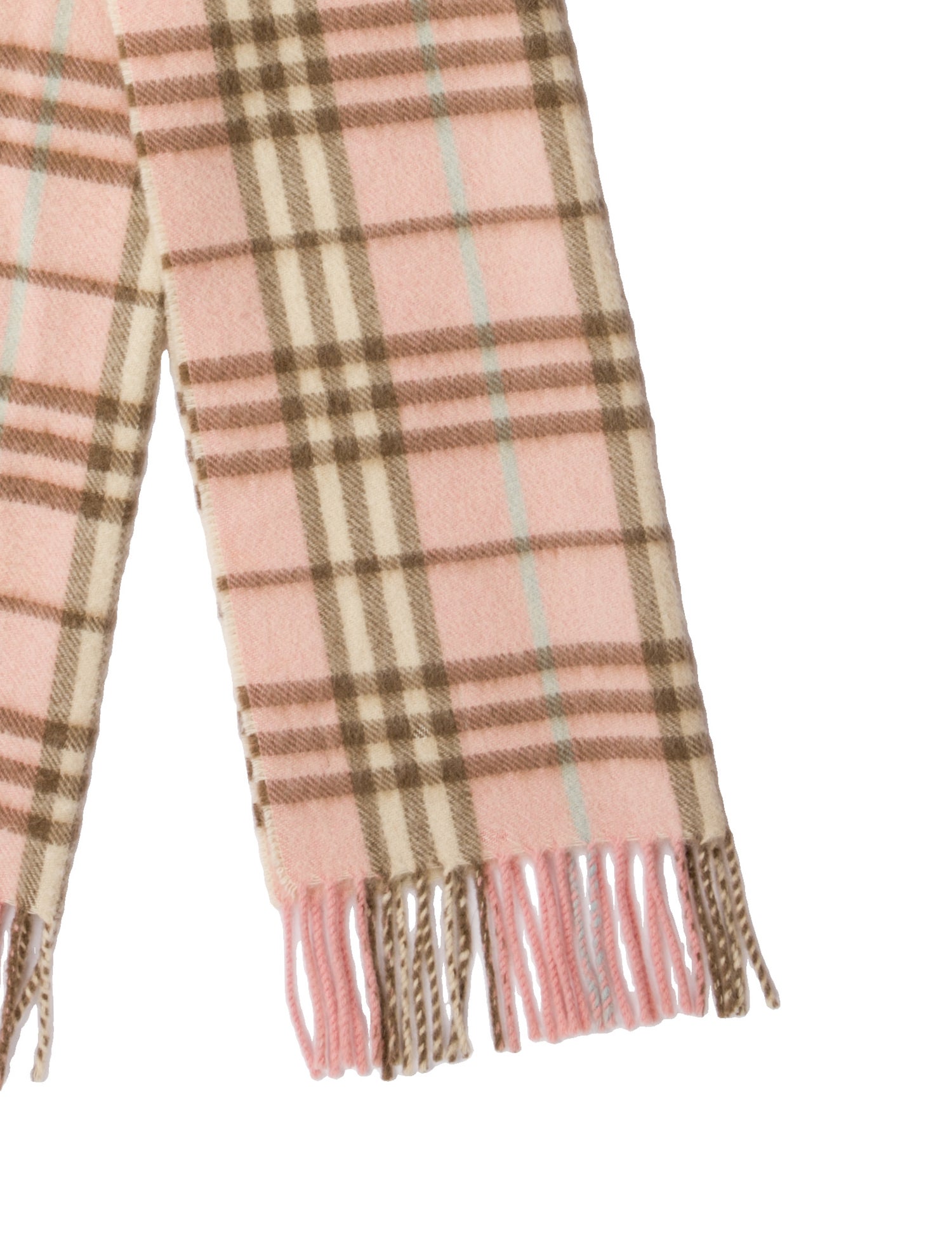 Burberry London Cashmere Plaid Print Scarf