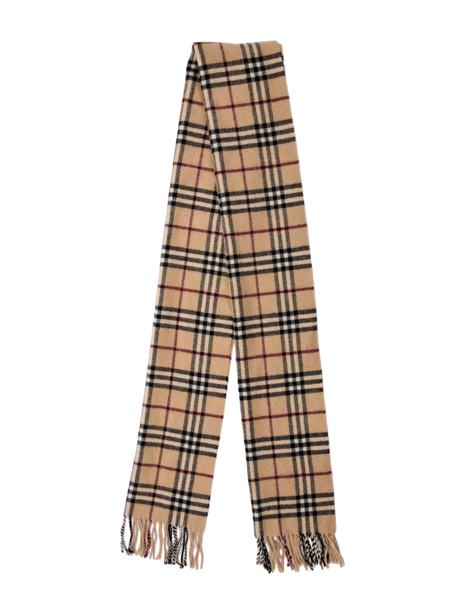 Burberry London Lambswool Plaid Print Scarf