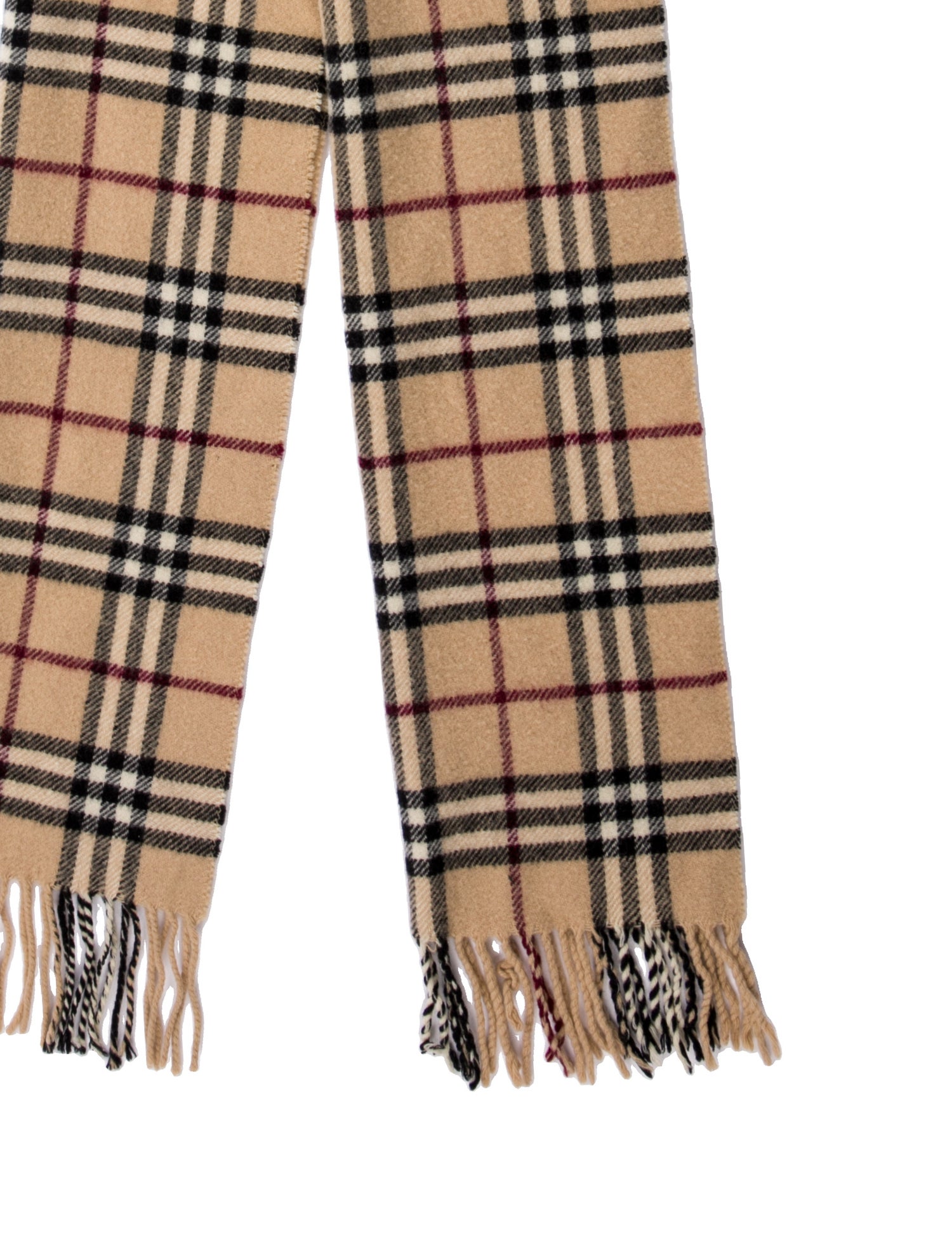 Burberry London Lambswool Plaid Print Scarf