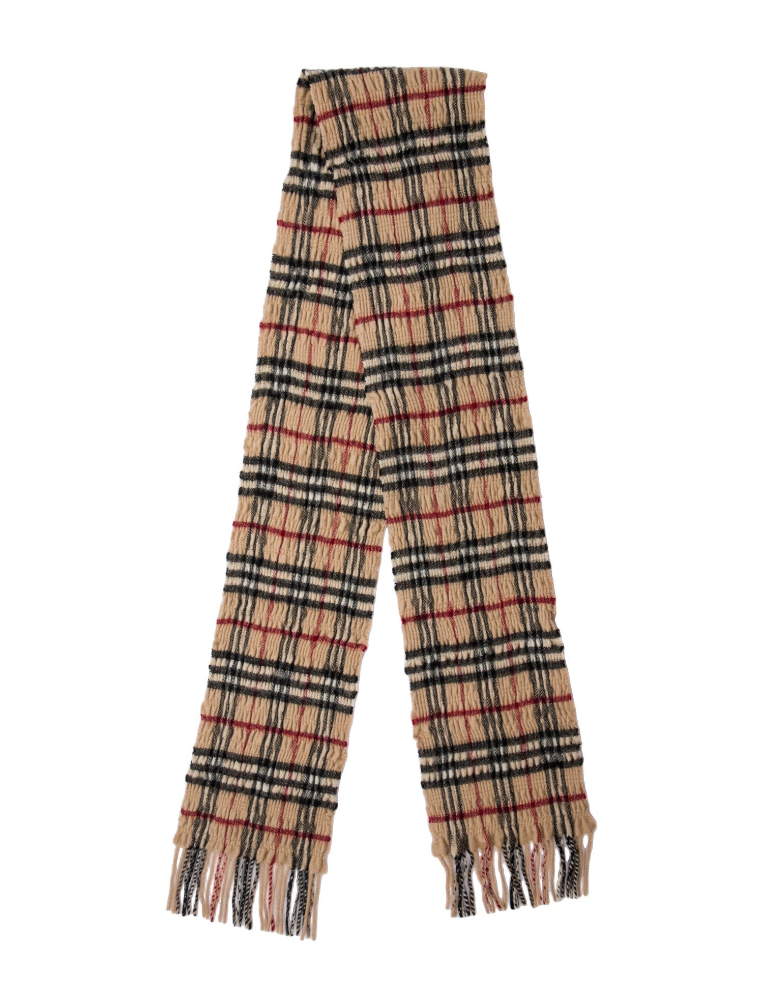 Burberry London Wool Plaid Print Scarf