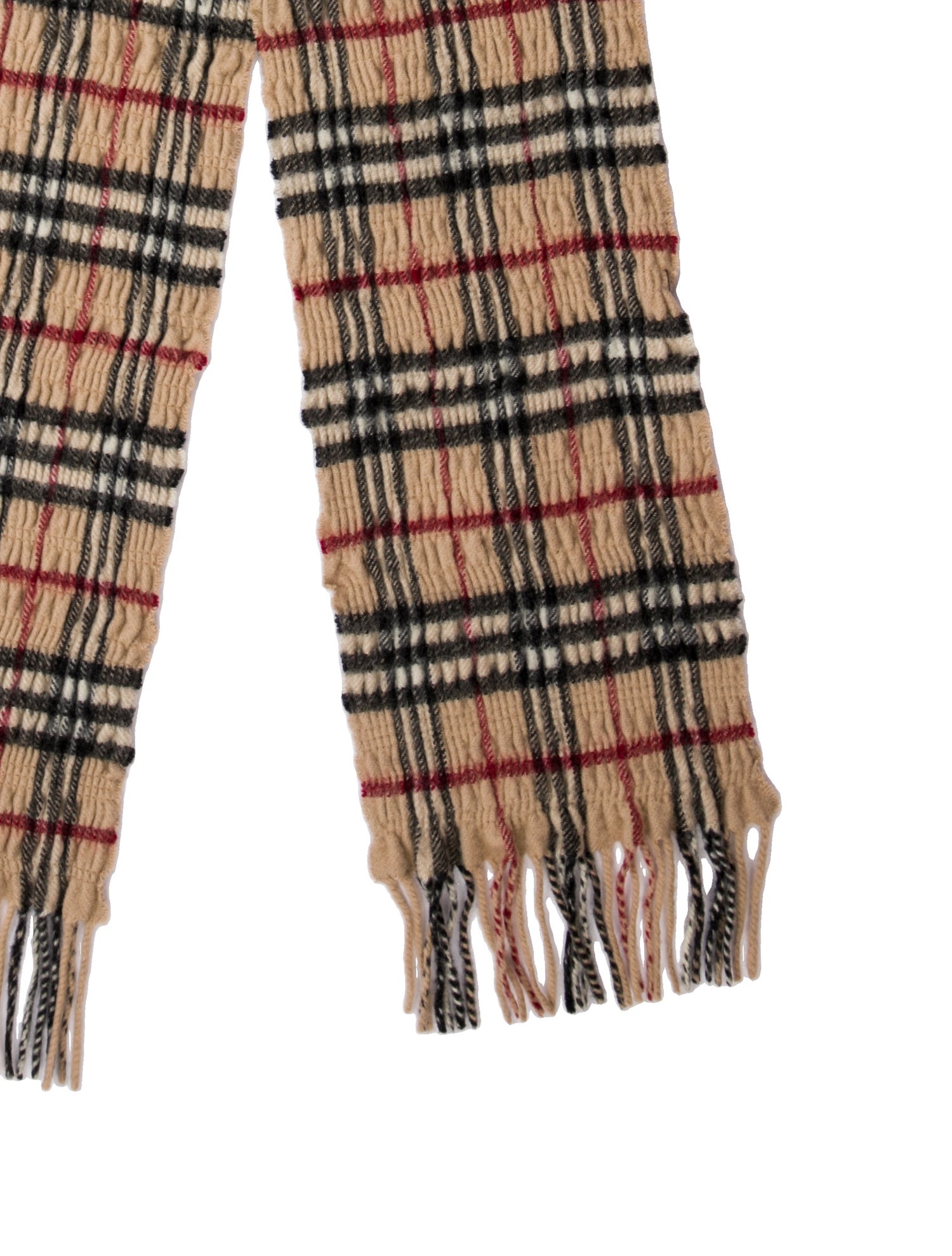Burberry London Wool Plaid Print Scarf