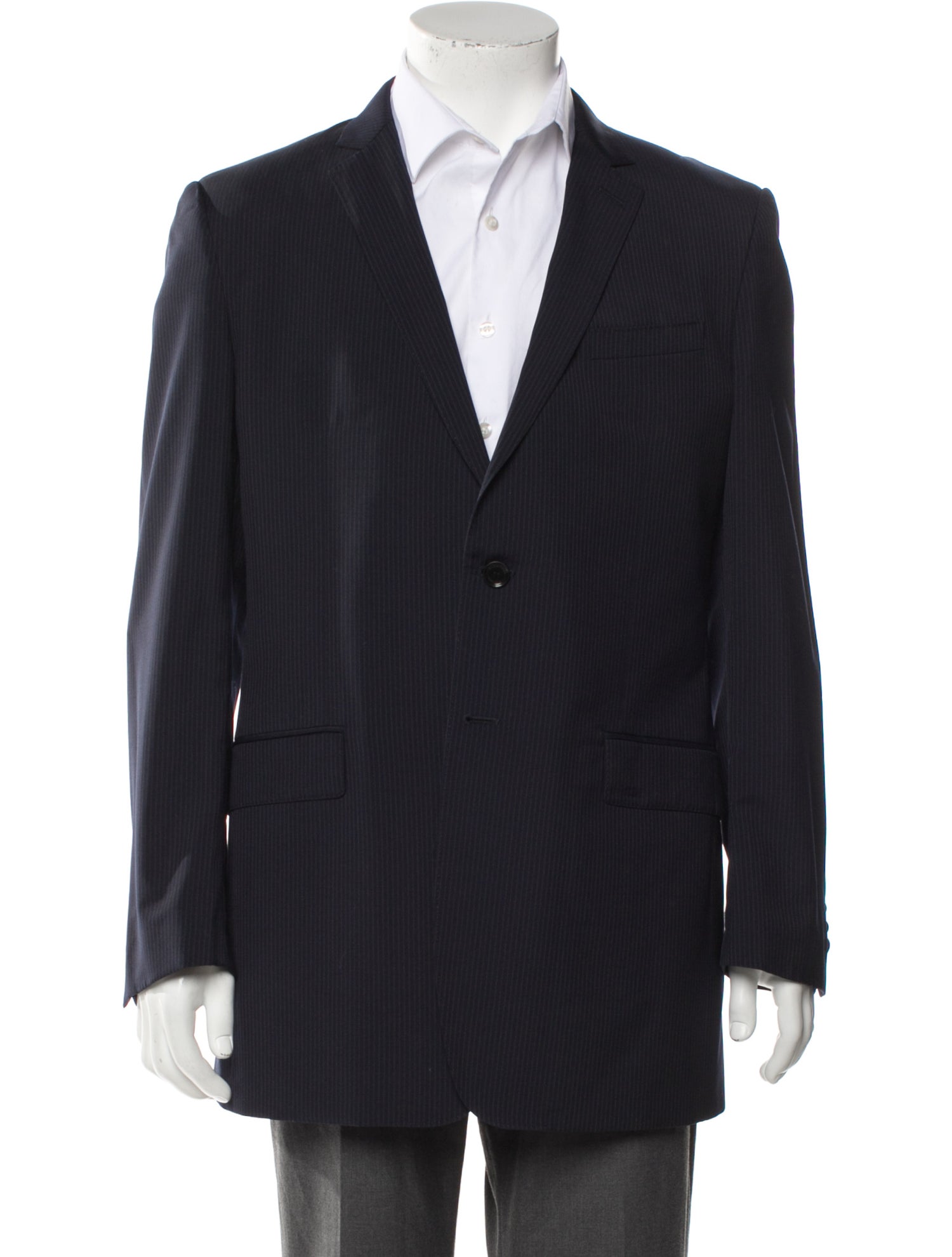 Burberry London Virgin Wool Striped Blazer