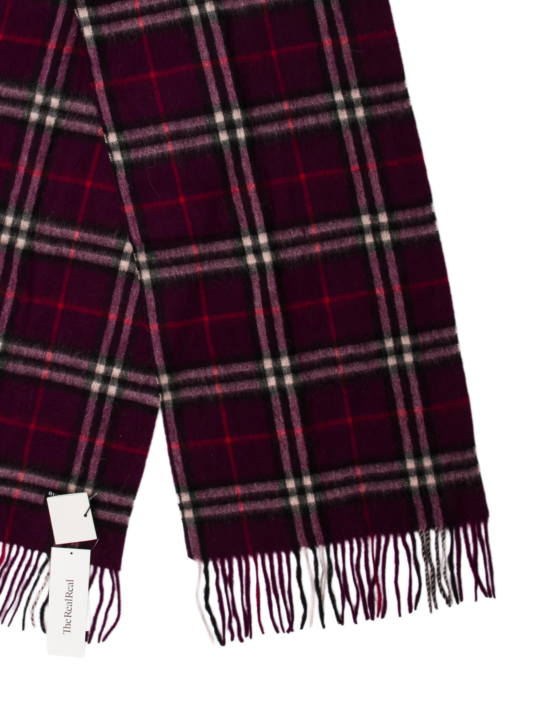 Burberry London Cashmere Nova Check Pattern Scarf w/ Tags