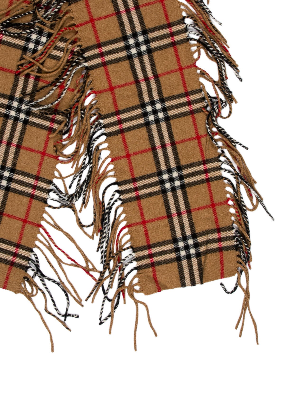 Burberry London Cashmere Plaid Print Scarf