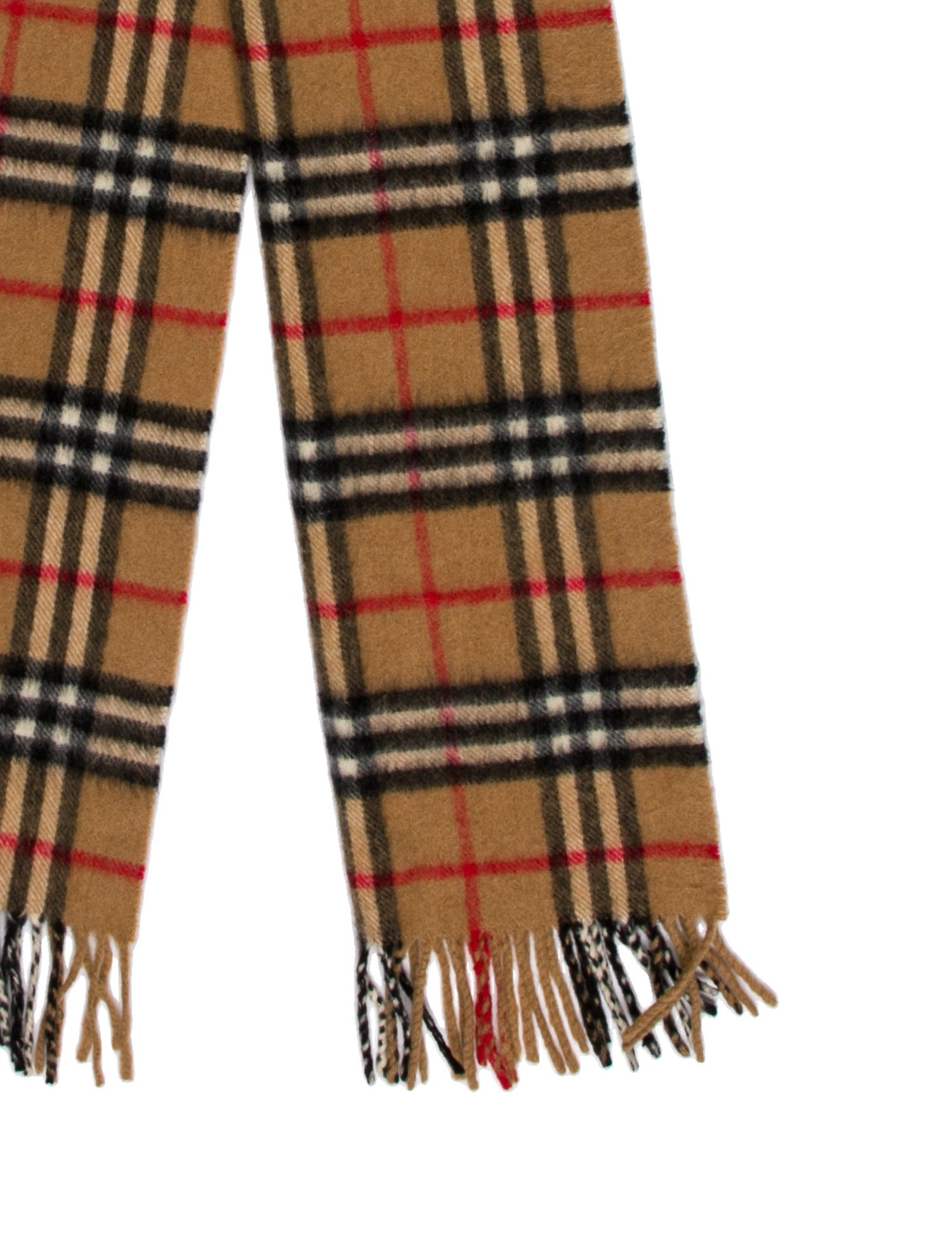 Burberry London Cashmere Plaid Print Scarf