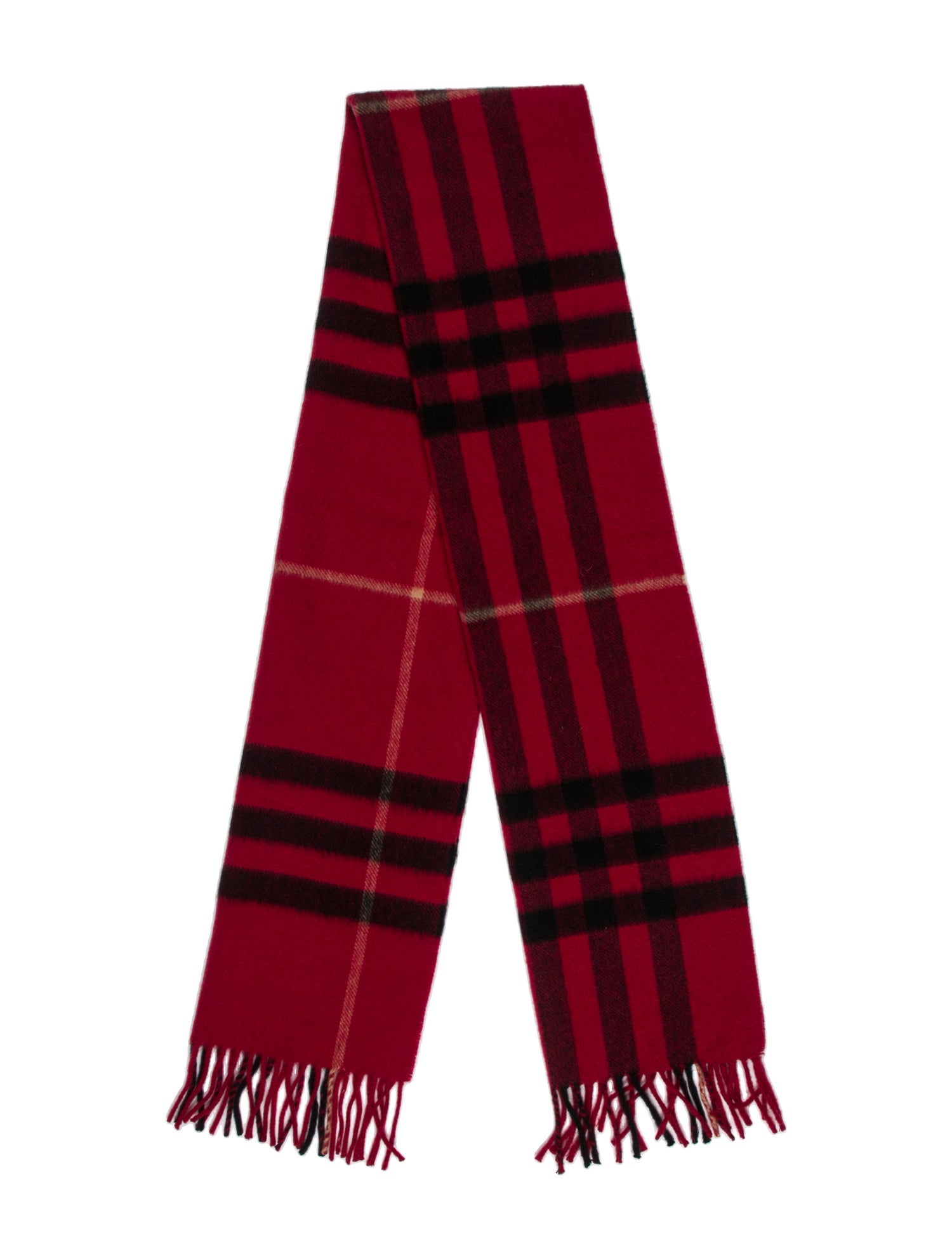 Burberry London Cashmere Plaid Print Scarf
