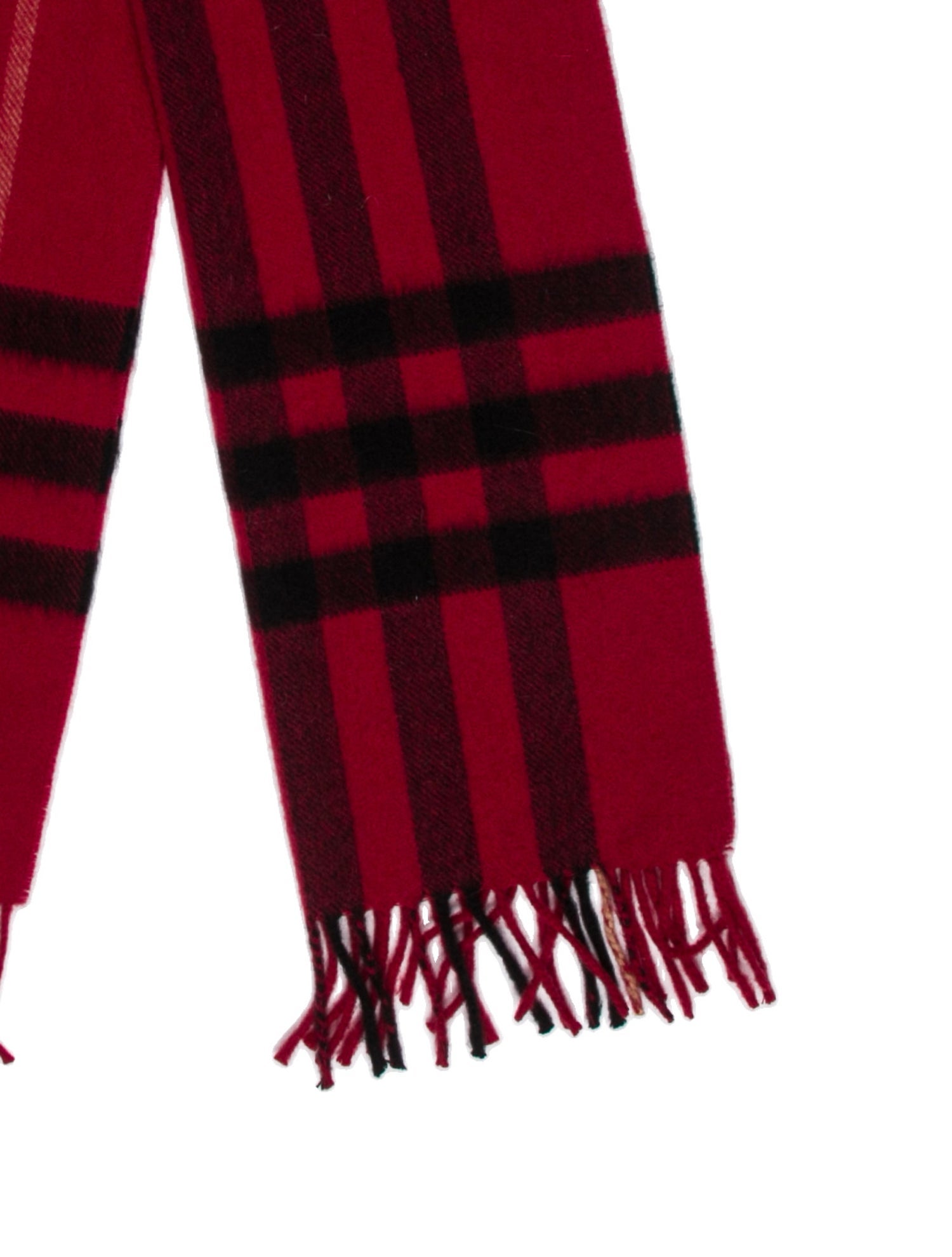 Burberry London Cashmere Plaid Print Scarf