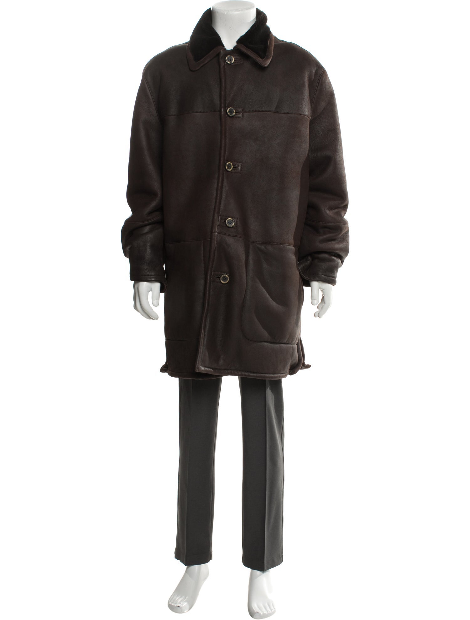 Burberry London Leather Overcoat