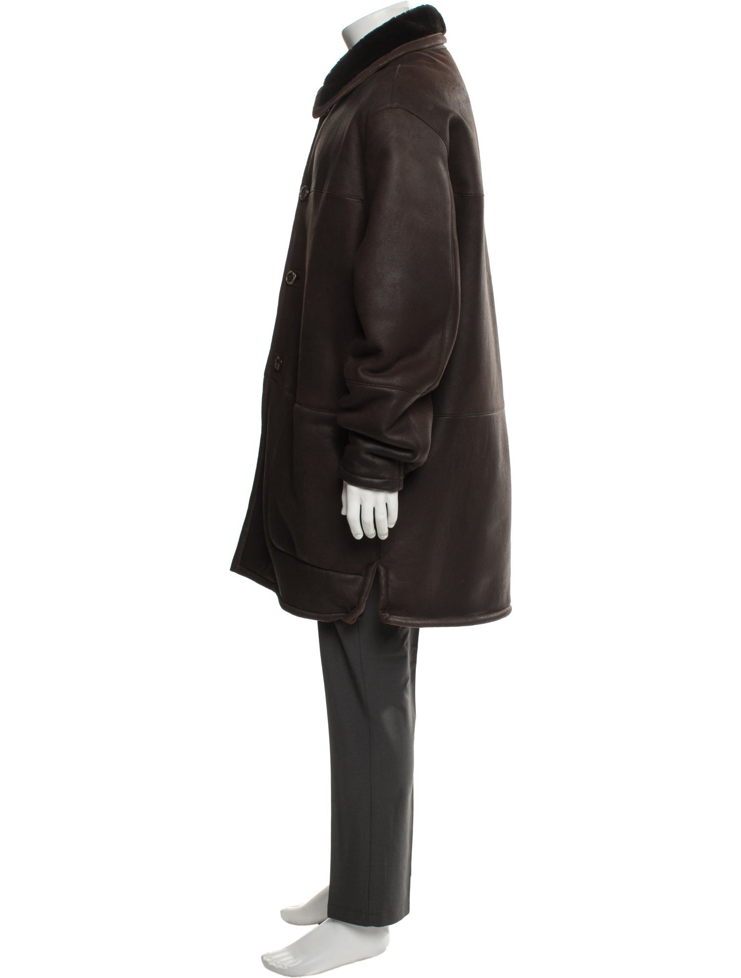 Burberry London Leather Overcoat