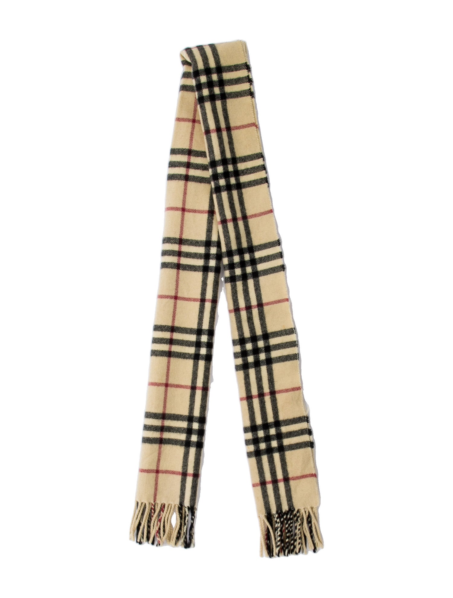 Burberry London Cashmere Plaid Print Scarf