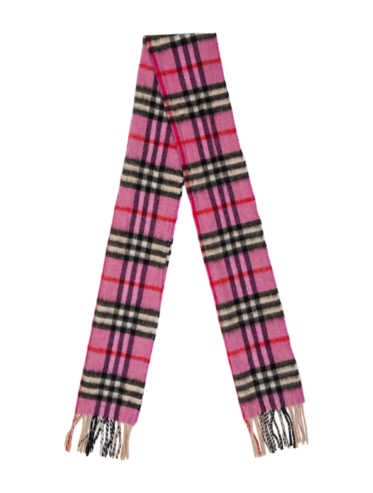 Burberry London Cashmere Nova Check Pattern Scarf