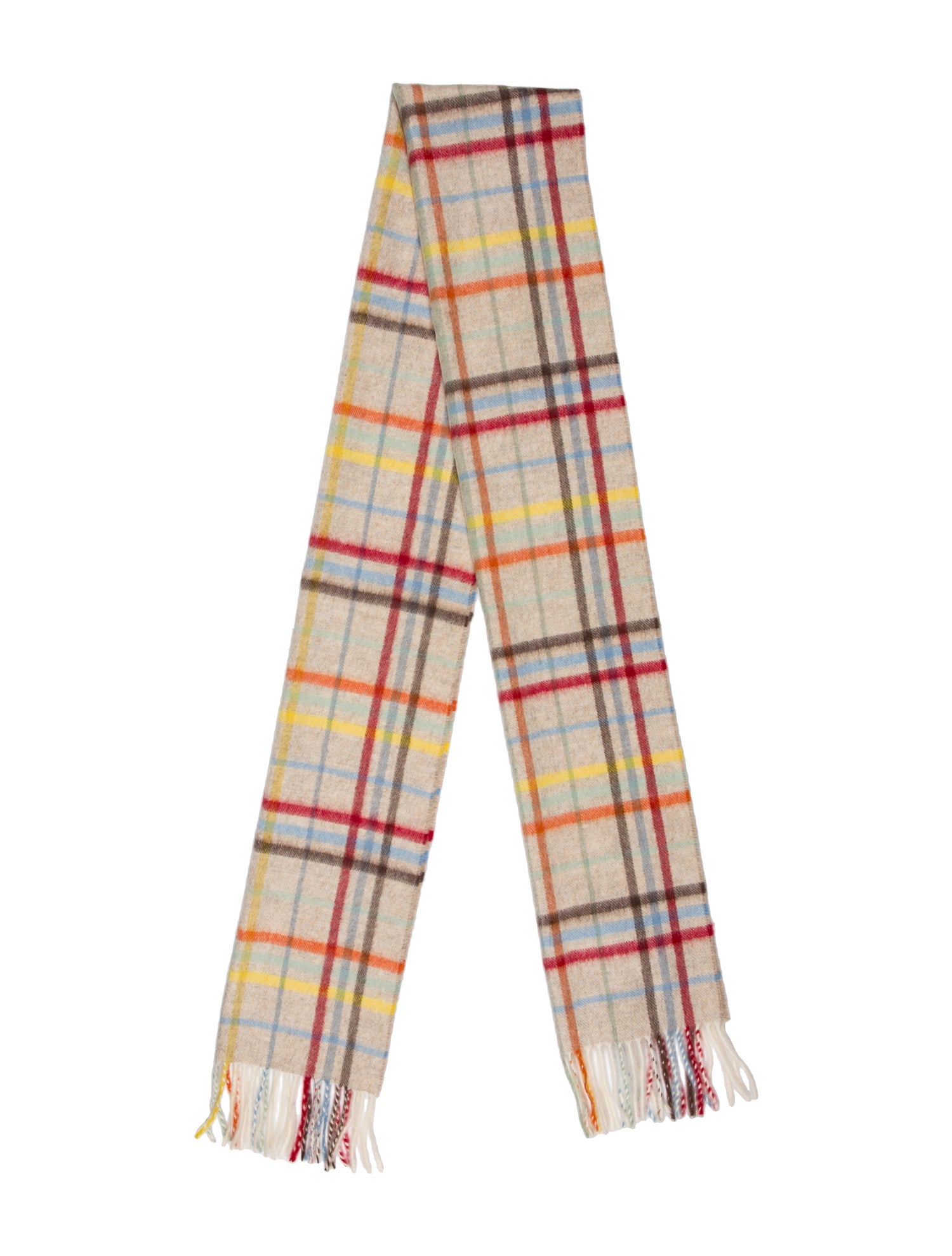 Burberry London Cashmere Nova Check Pattern Scarf