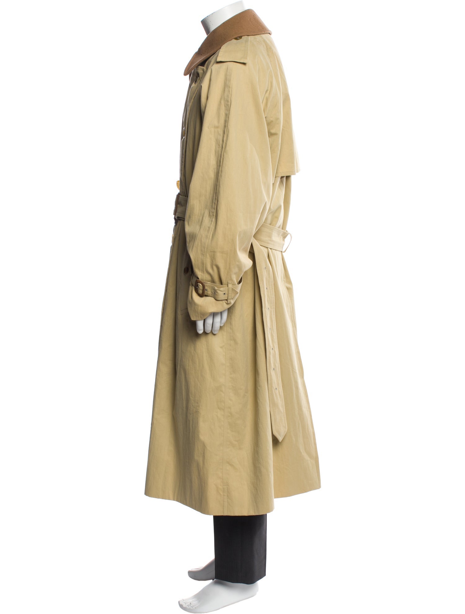 Burberry London Colorblock Pattern Trench Coat