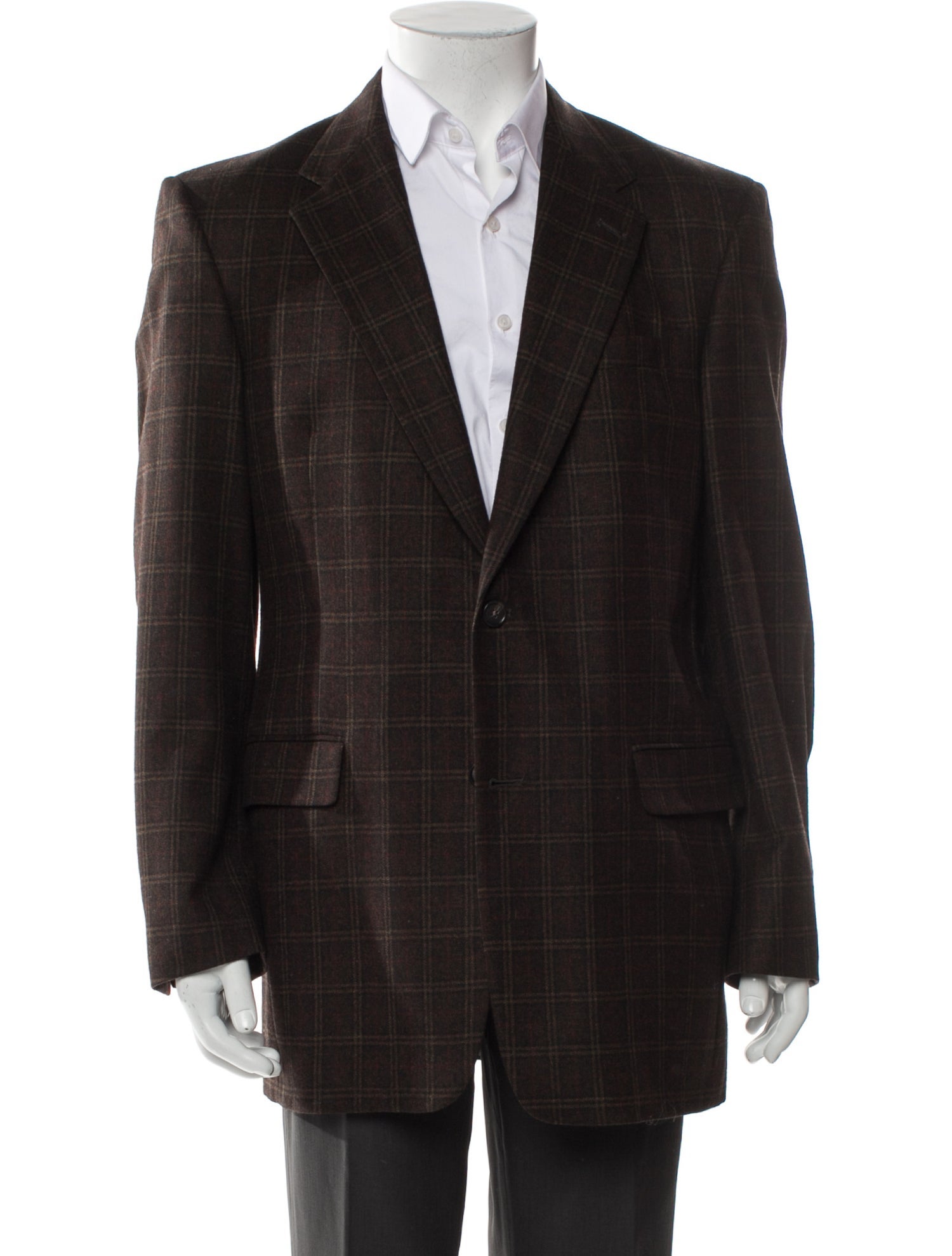 Burberry London Plaid Print Blazer