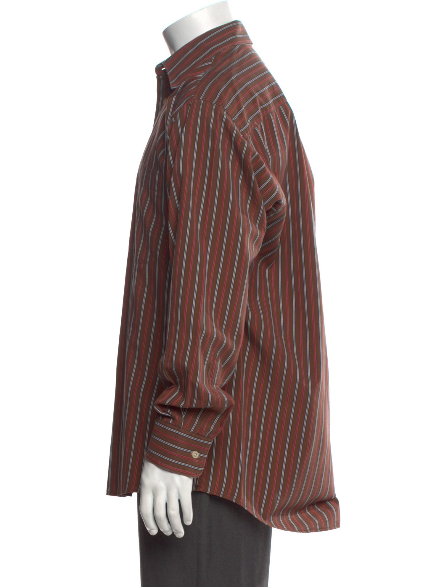 Burberry London Striped Long Sleeve Dress Shirt