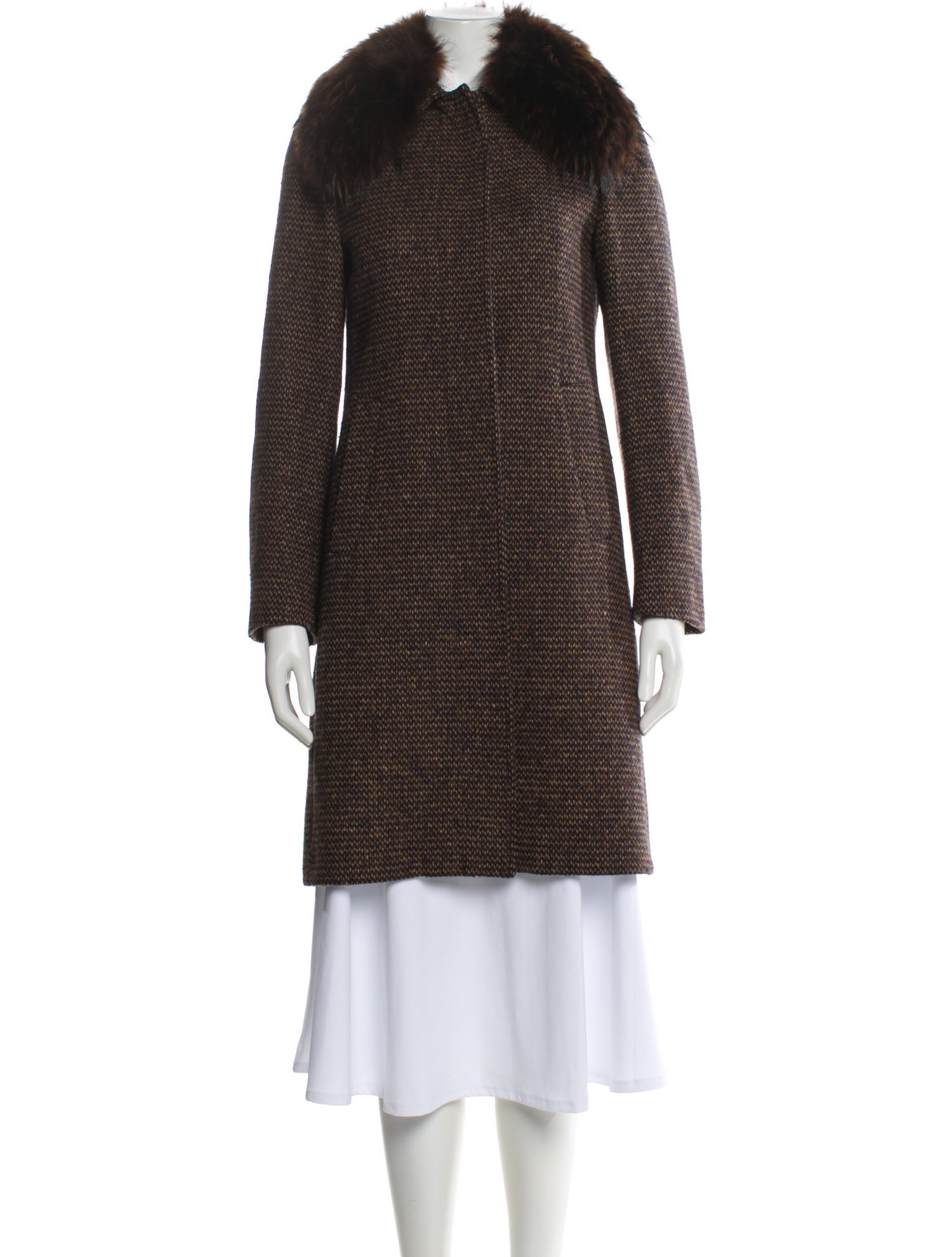 Burberry London Wool Tweed Pattern Coat
