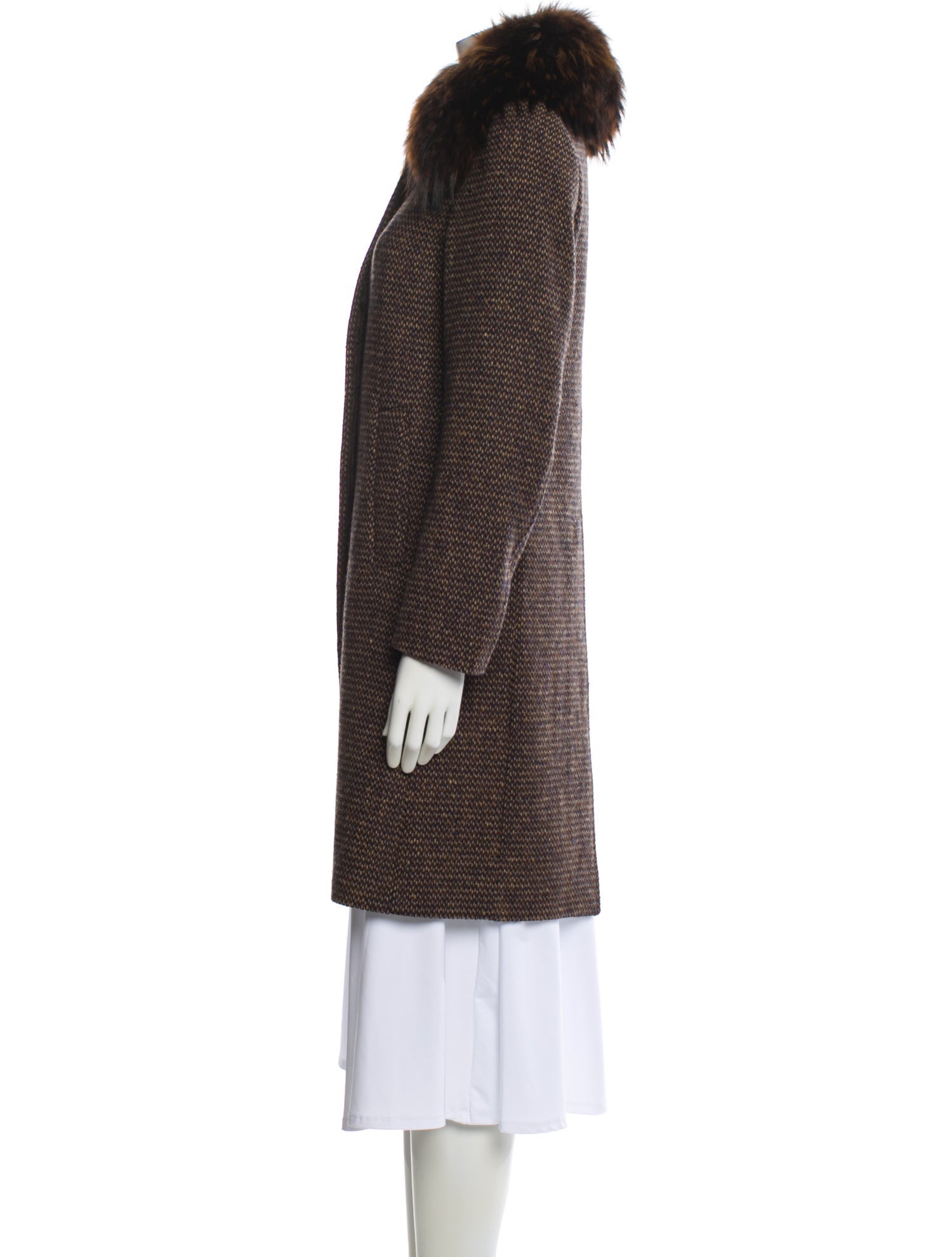 Burberry London Wool Tweed Pattern Coat