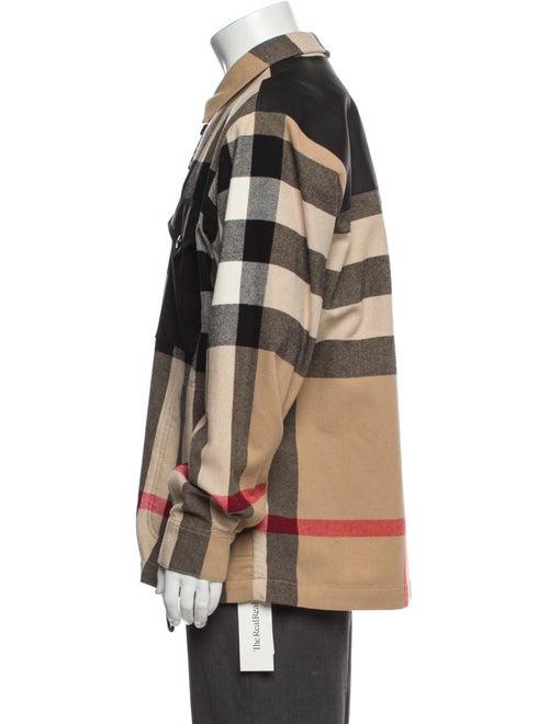 Burberry Exploded Check Pattern Wool Utility Jacket