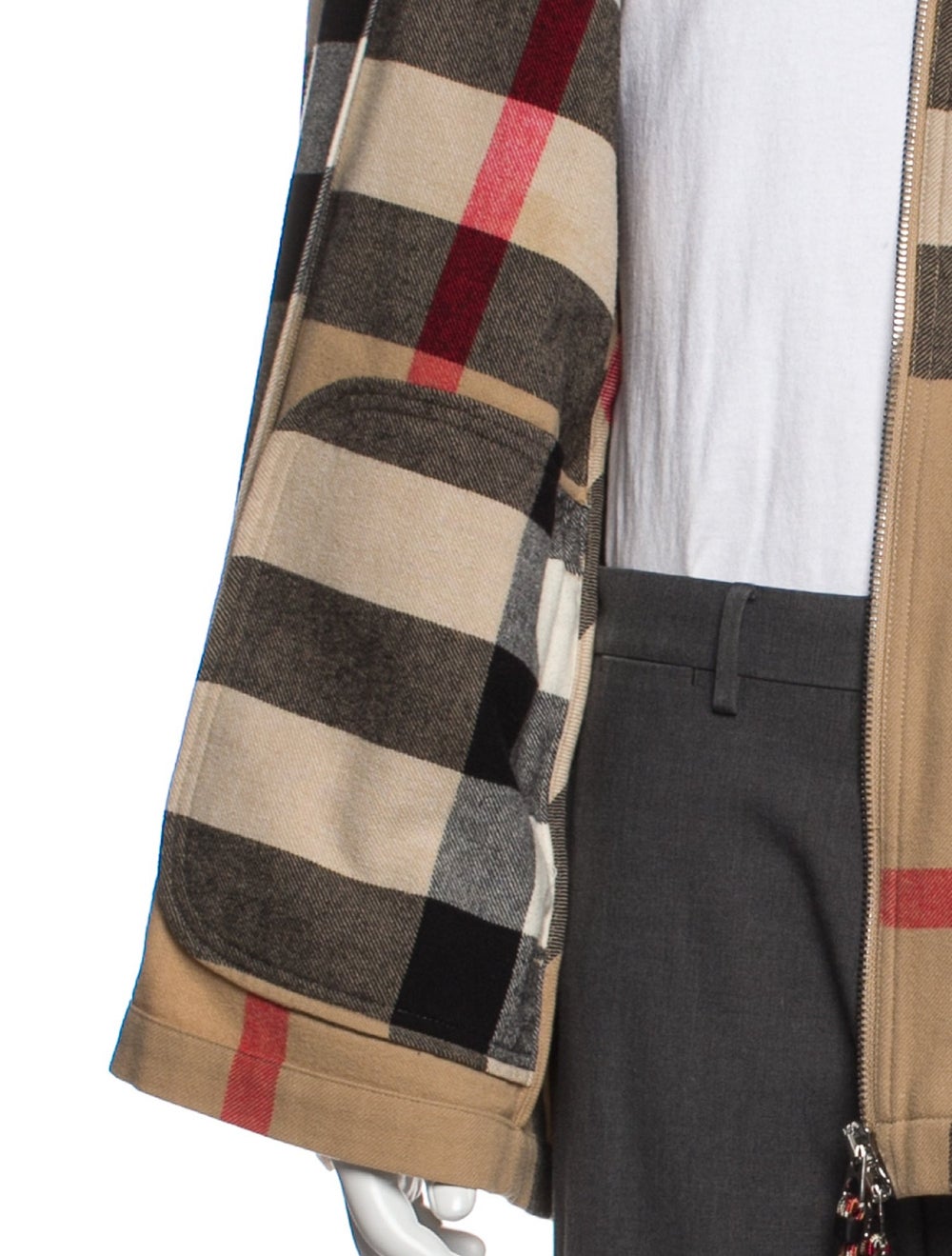 Burberry Exploded Check Pattern Wool Utility Jack… - image 4