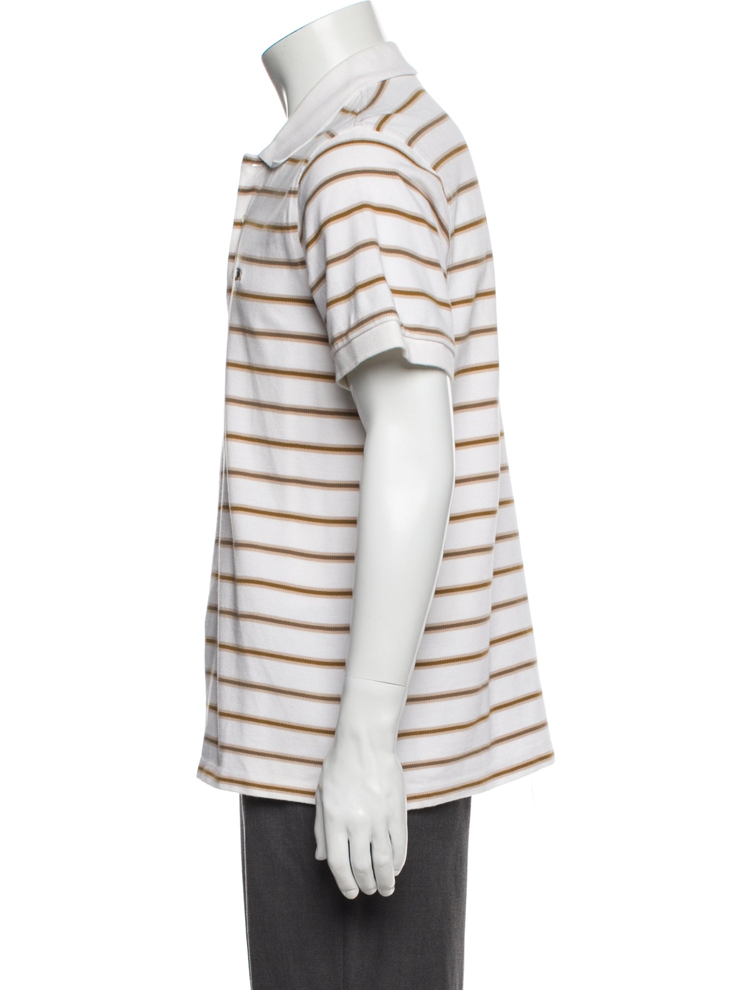 Burberry London Striped Crew Neck Polo Shirt