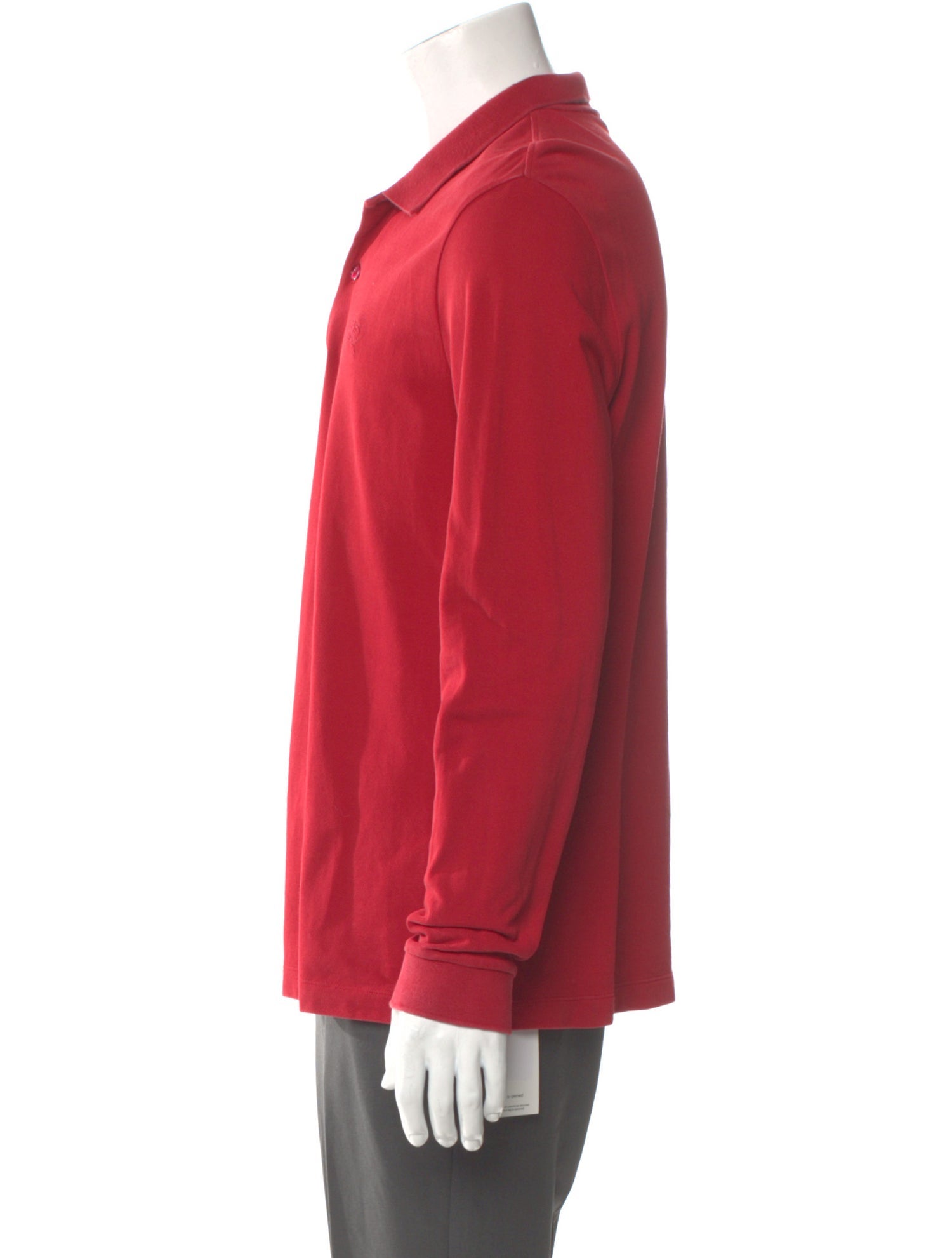 Burberry V-Neck Long Sleeve Polo Shirt