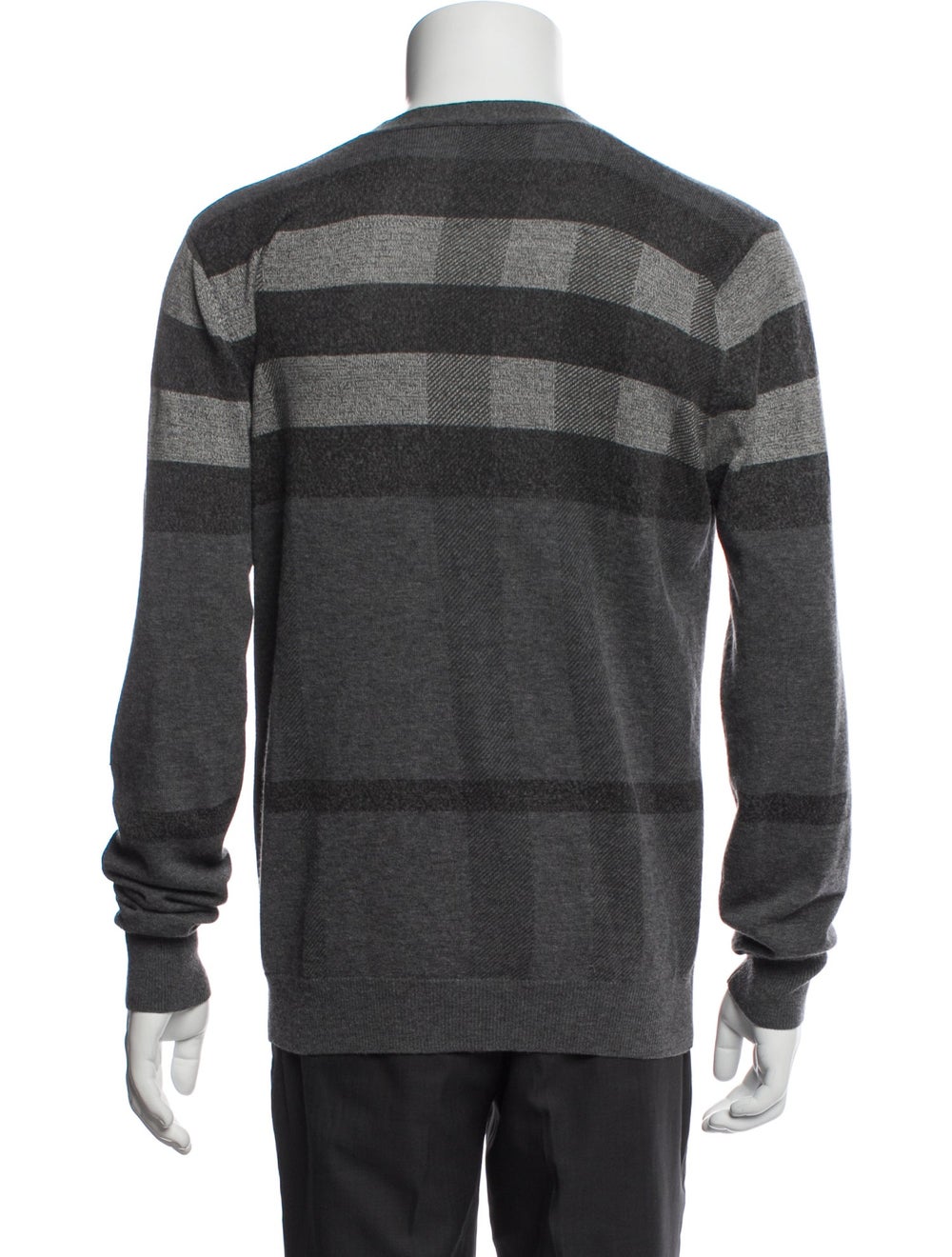 Burberry London Exploded Check Pattern Wool Cardi… - image 3