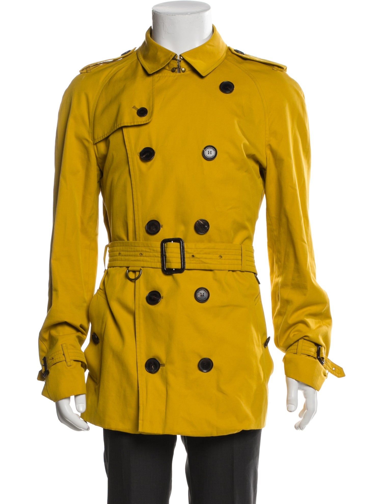 Burberry London Nova Check Pattern Trench Coat