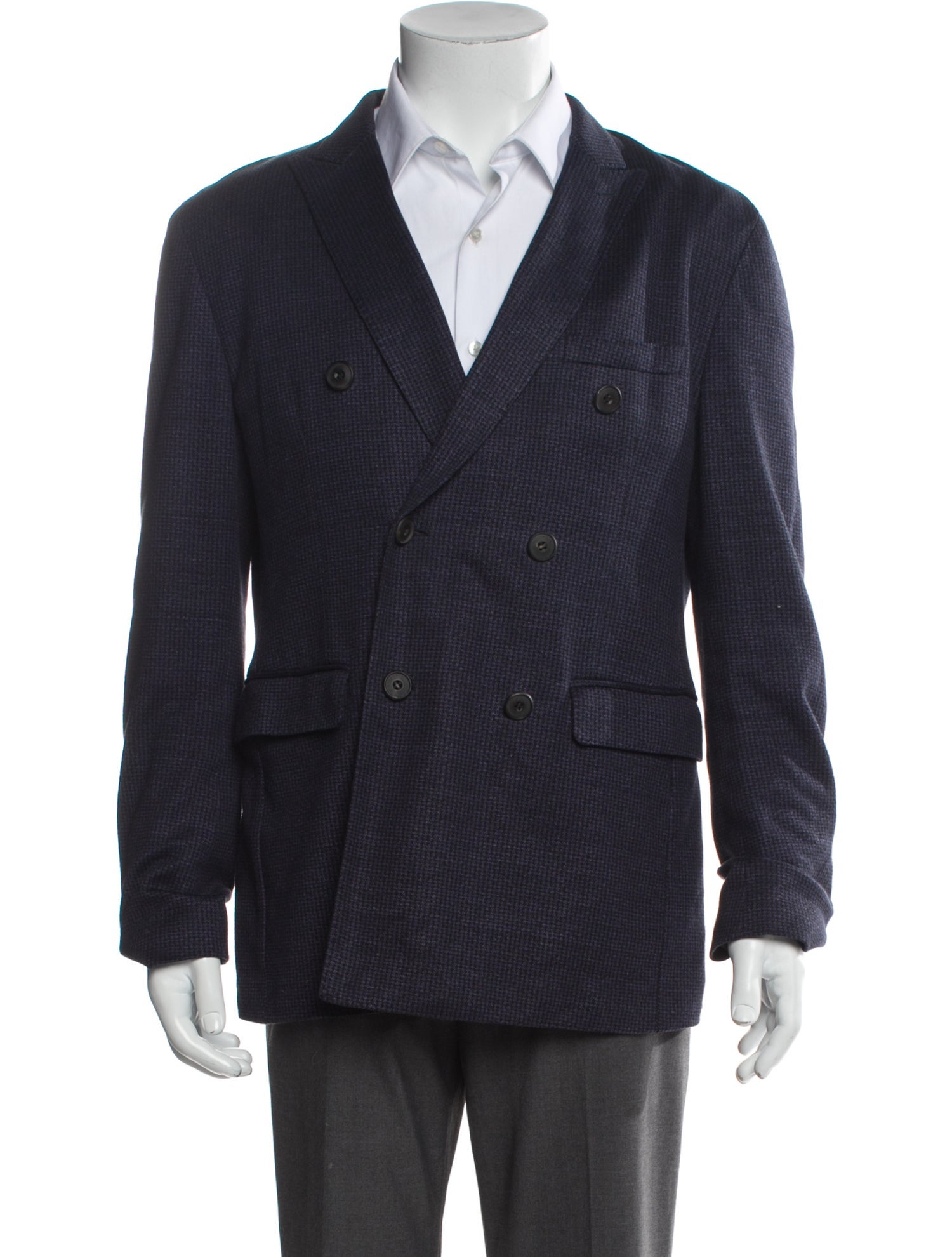 Burberry London Plaid Print Peacoat