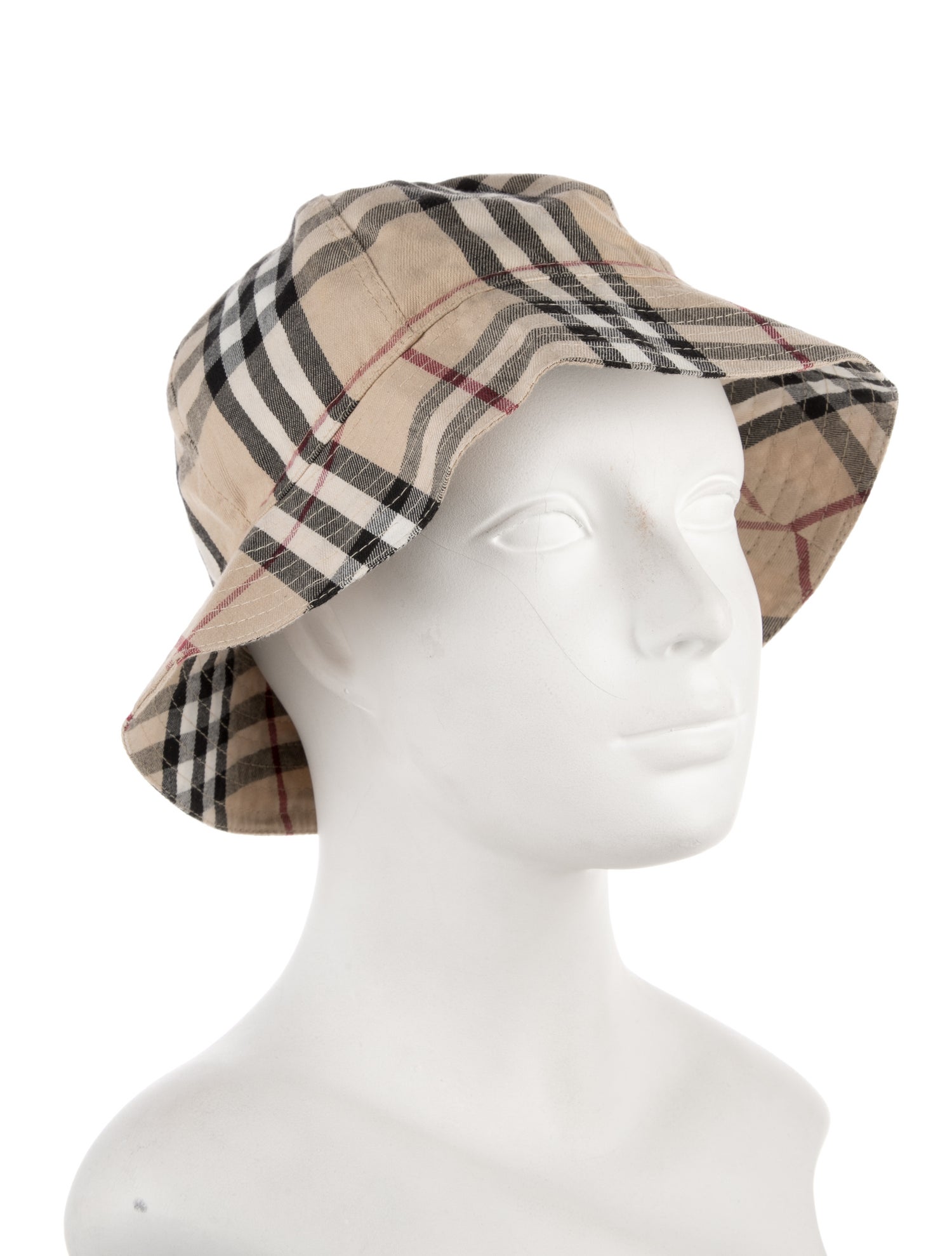 Burberry London Nova Check Bucket Hat - Neutrals Hats 