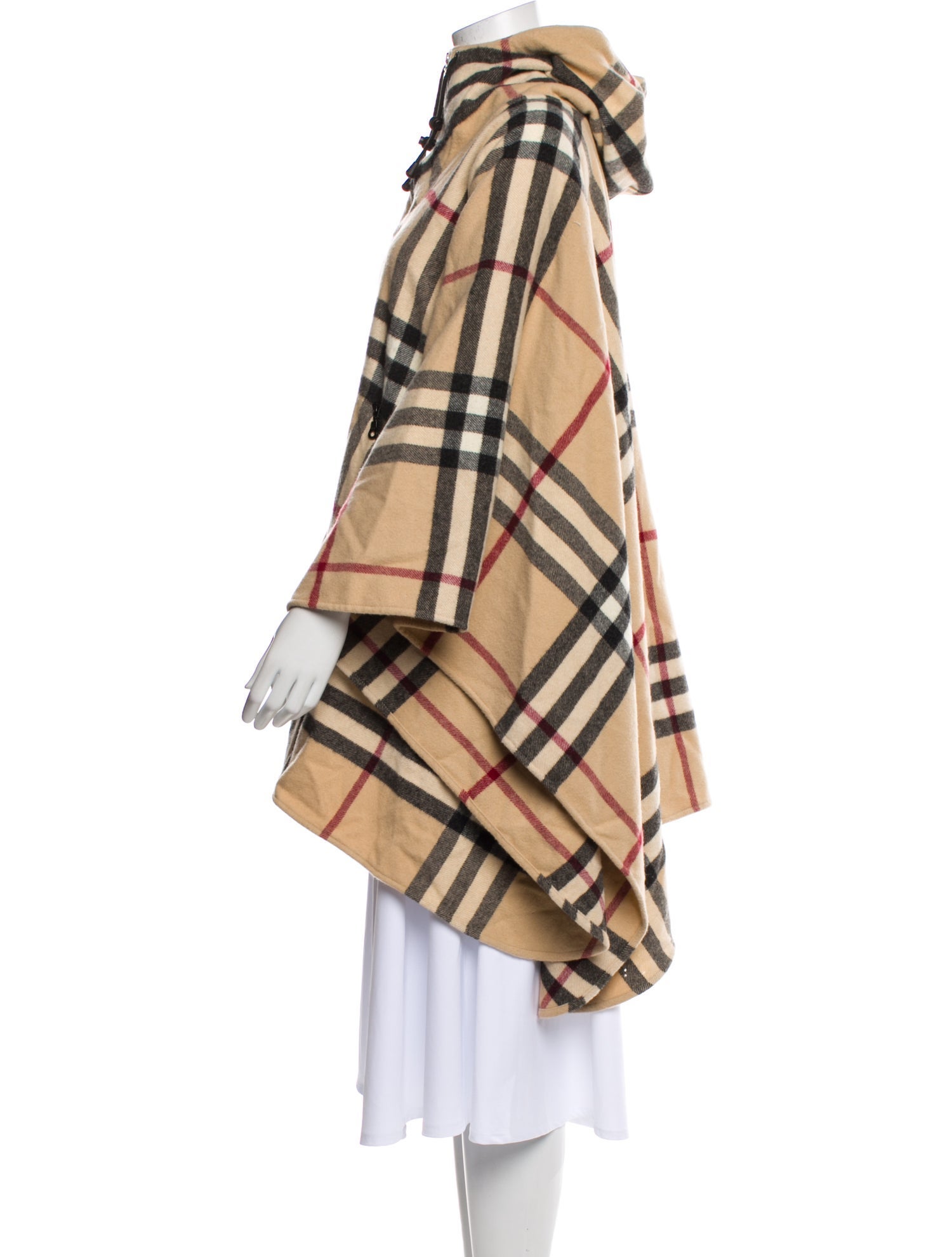 Burberry London Merino Wool Plaid Print Coat