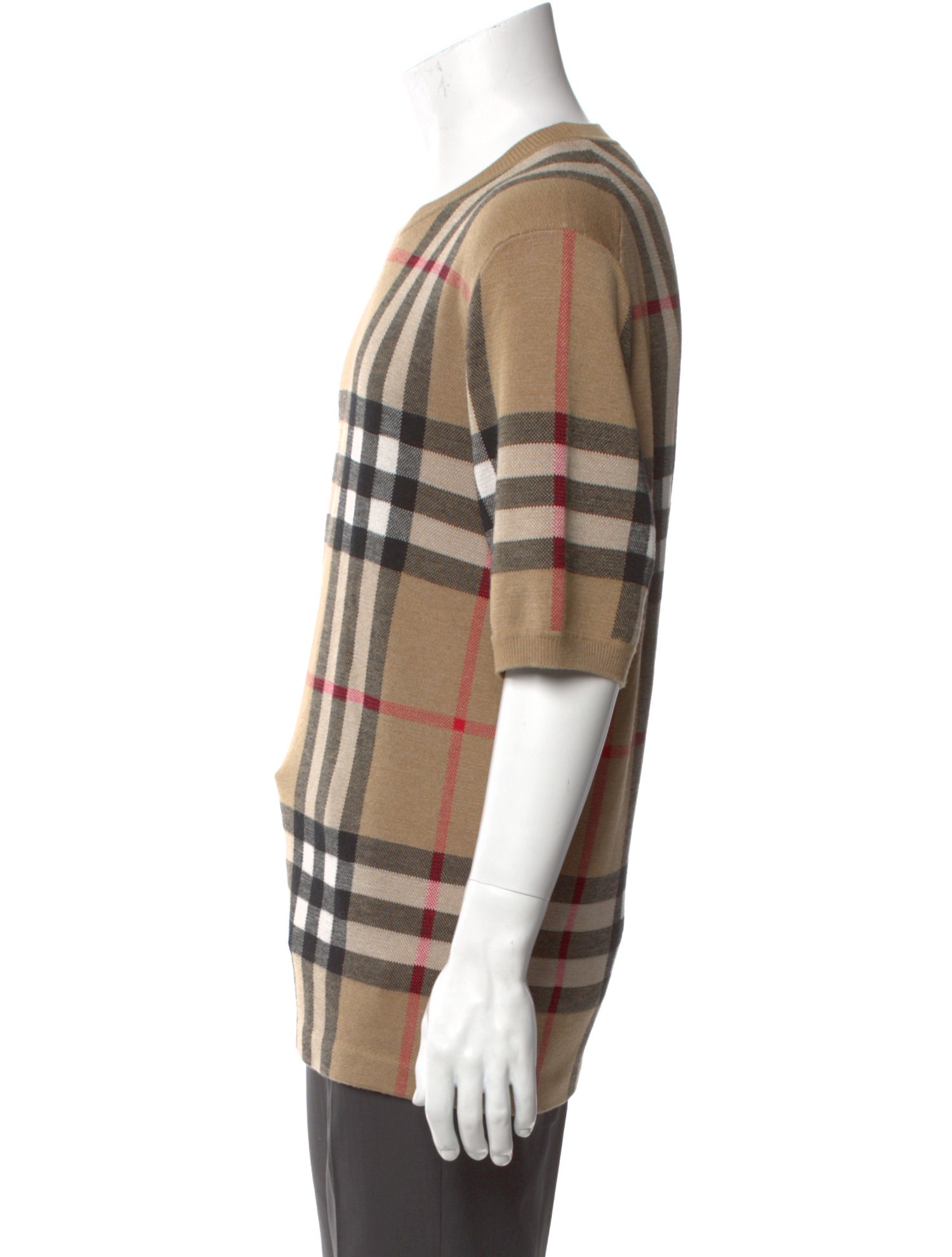 Burberry Nova Check Pattern Silk Pullover