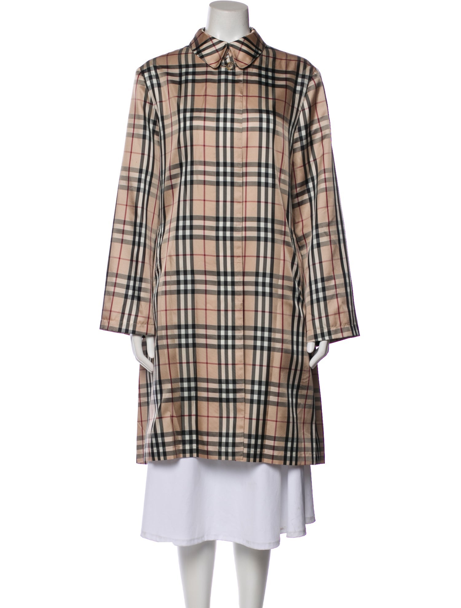 Burberry London Plaid Print Coat