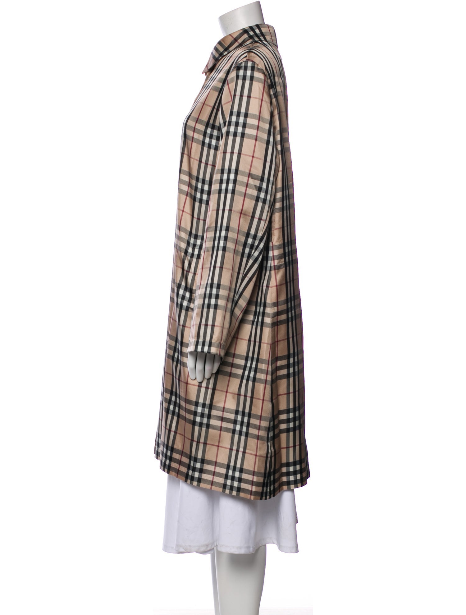 Burberry London Plaid Print Coat