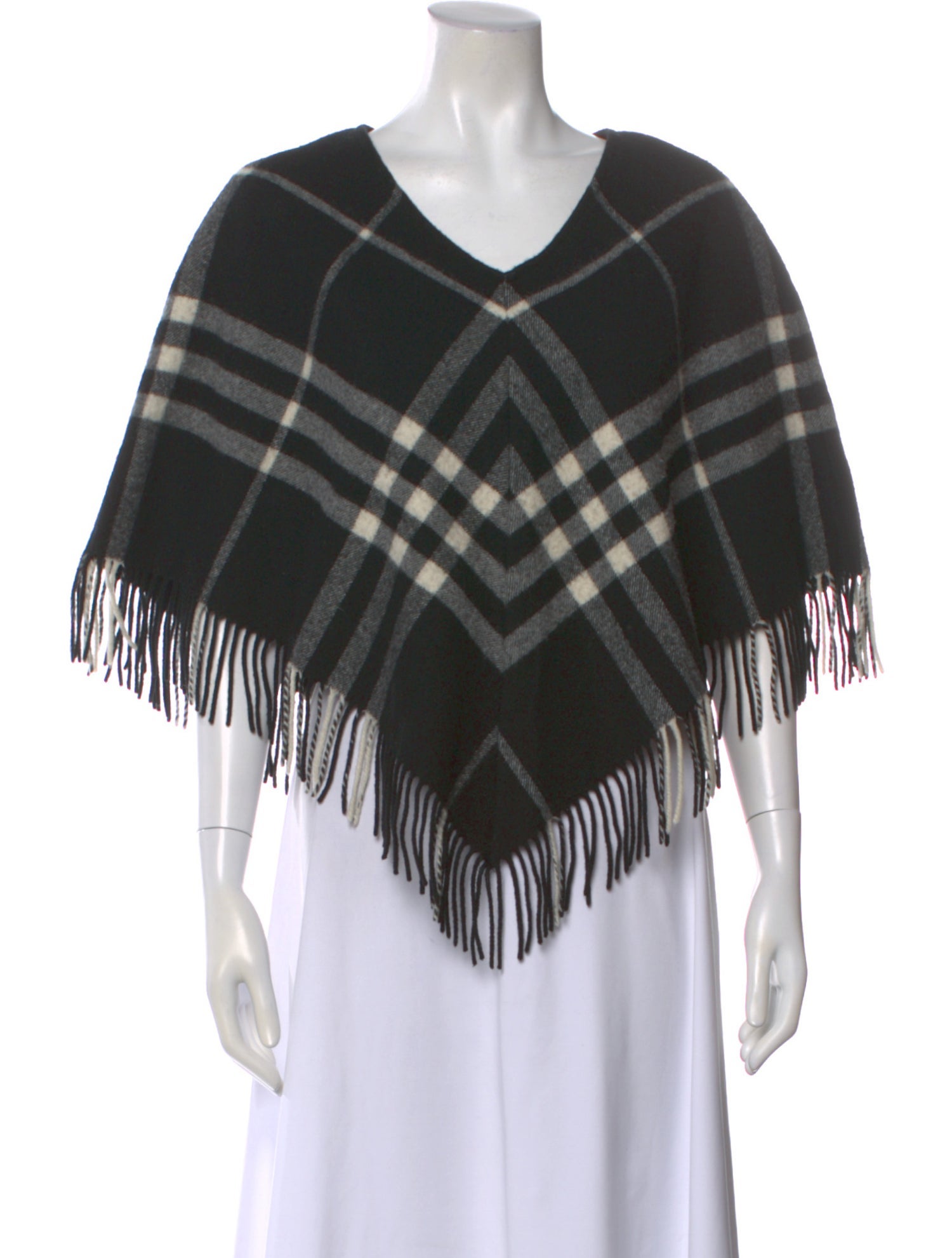 Burberry London Lambswool Plaid Print Sweater