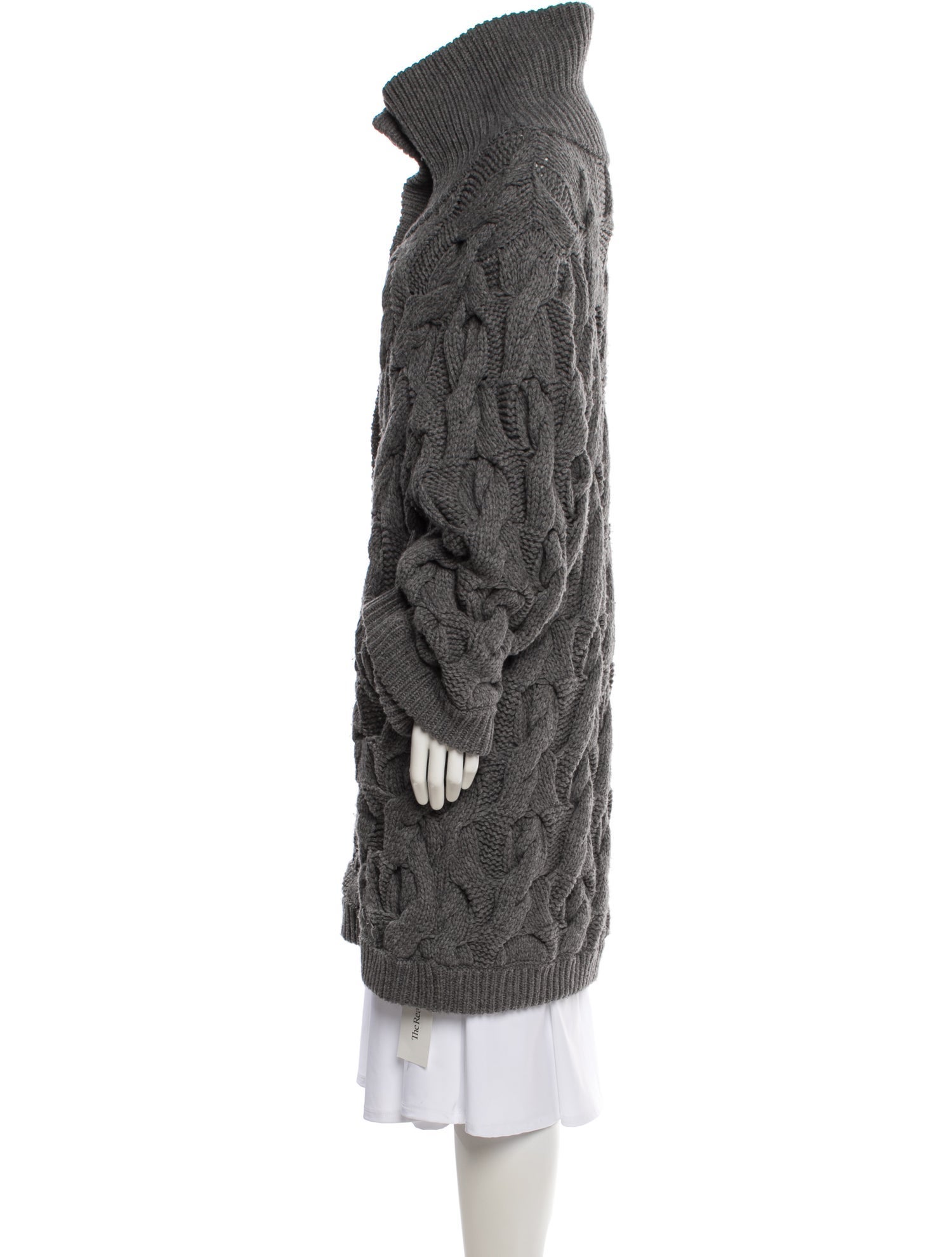 Burberry London Wool Tweed Pattern Fur Coat