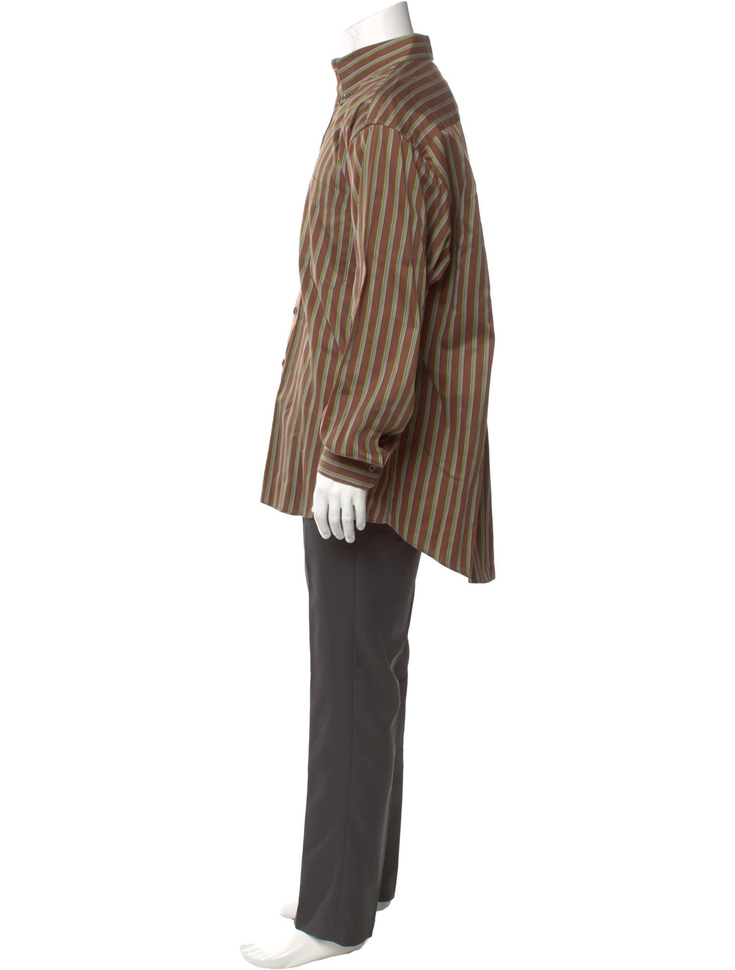 Burberry London Striped Long Sleeve Dress Shirt