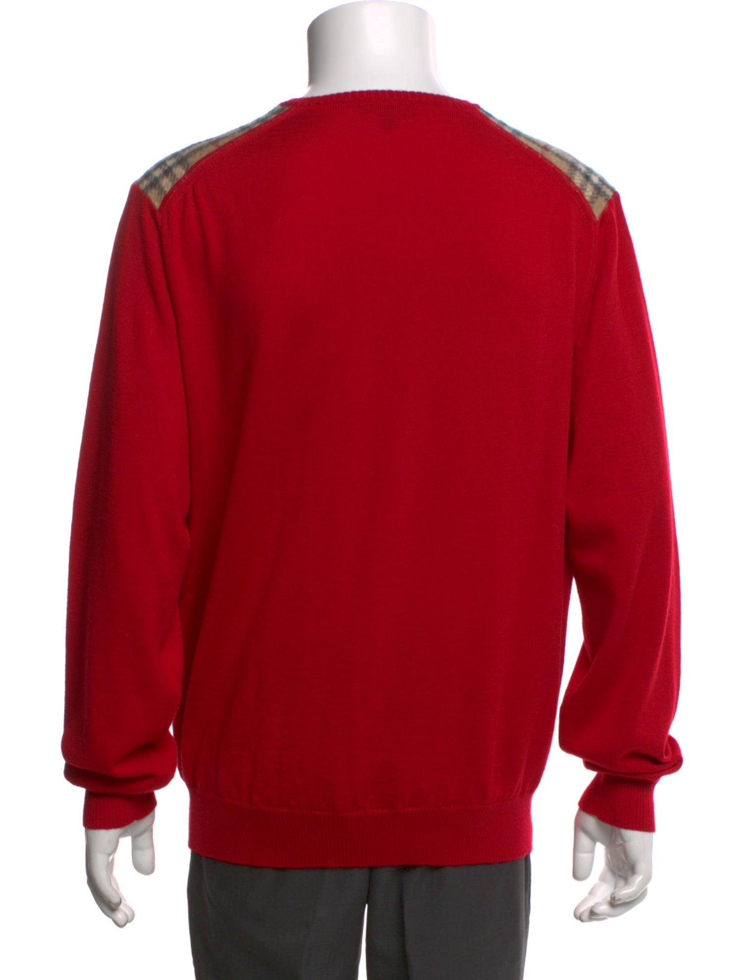 Burberry London House Check Pattern Merino Wool Pullover