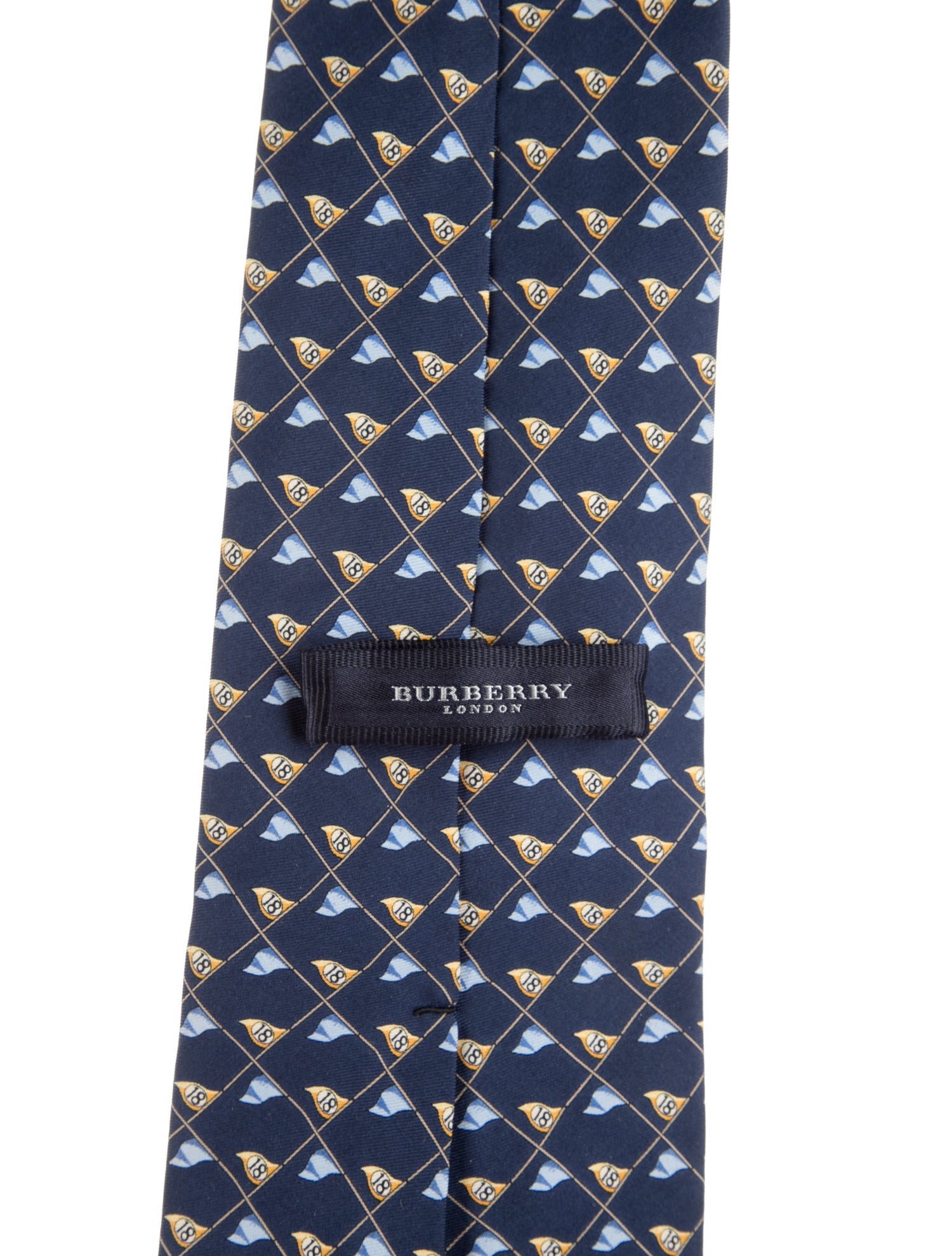 Burberry London pattern silk tie