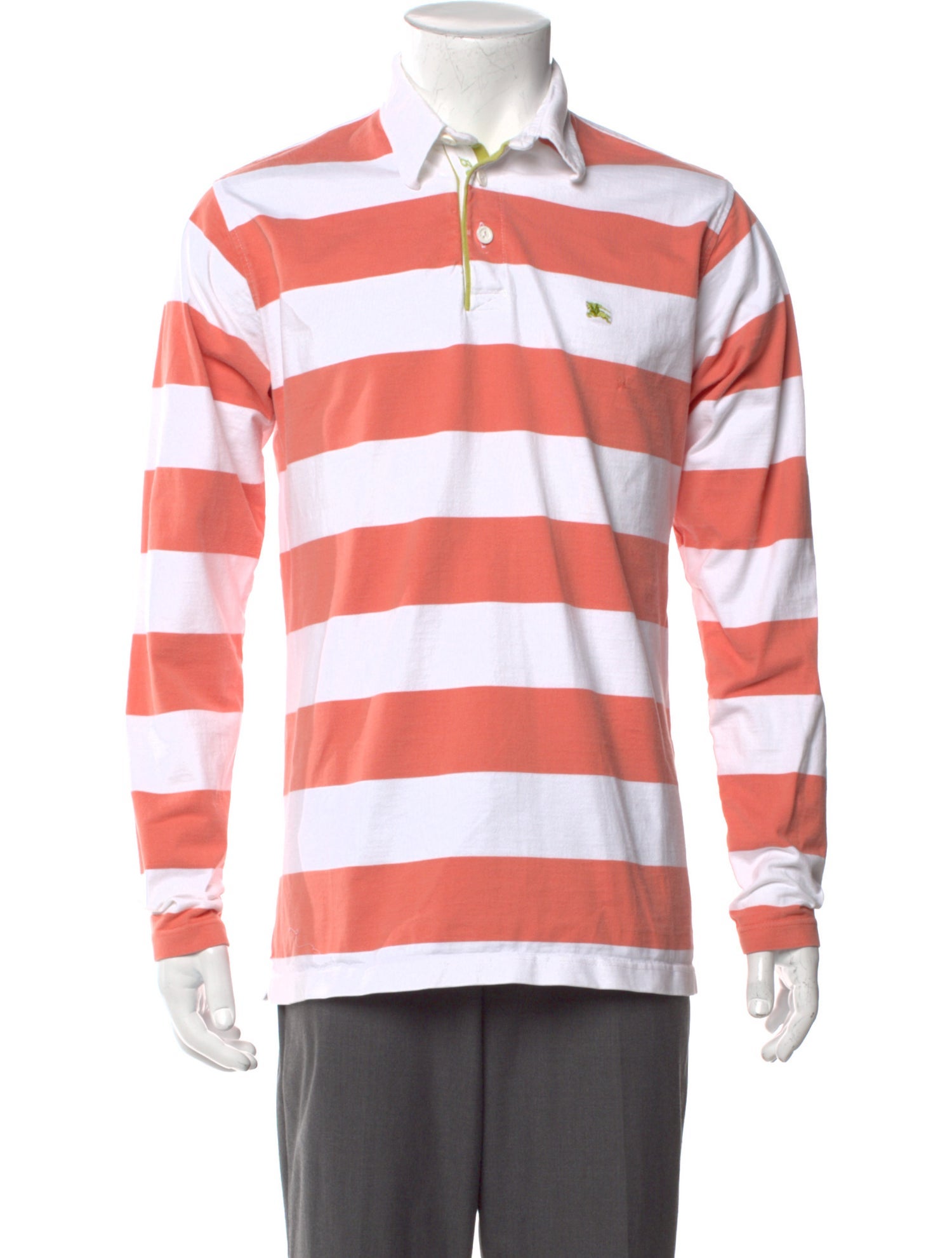 Burberry London Striped Collar Polo Shirt