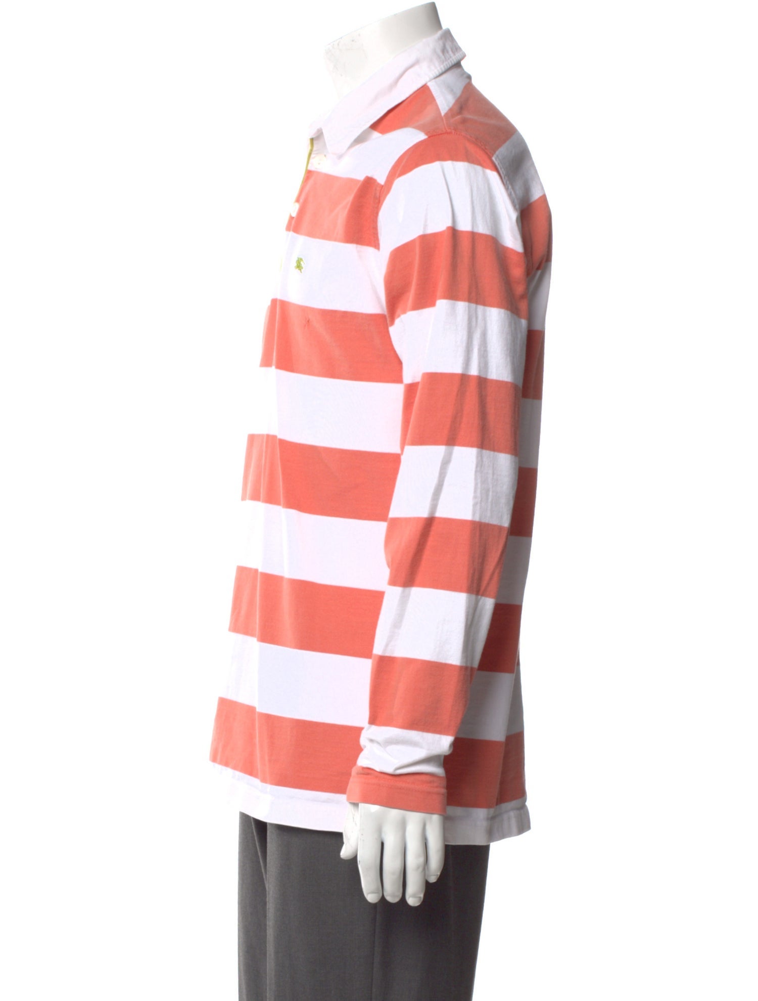 Burberry London Striped Collar Polo Shirt