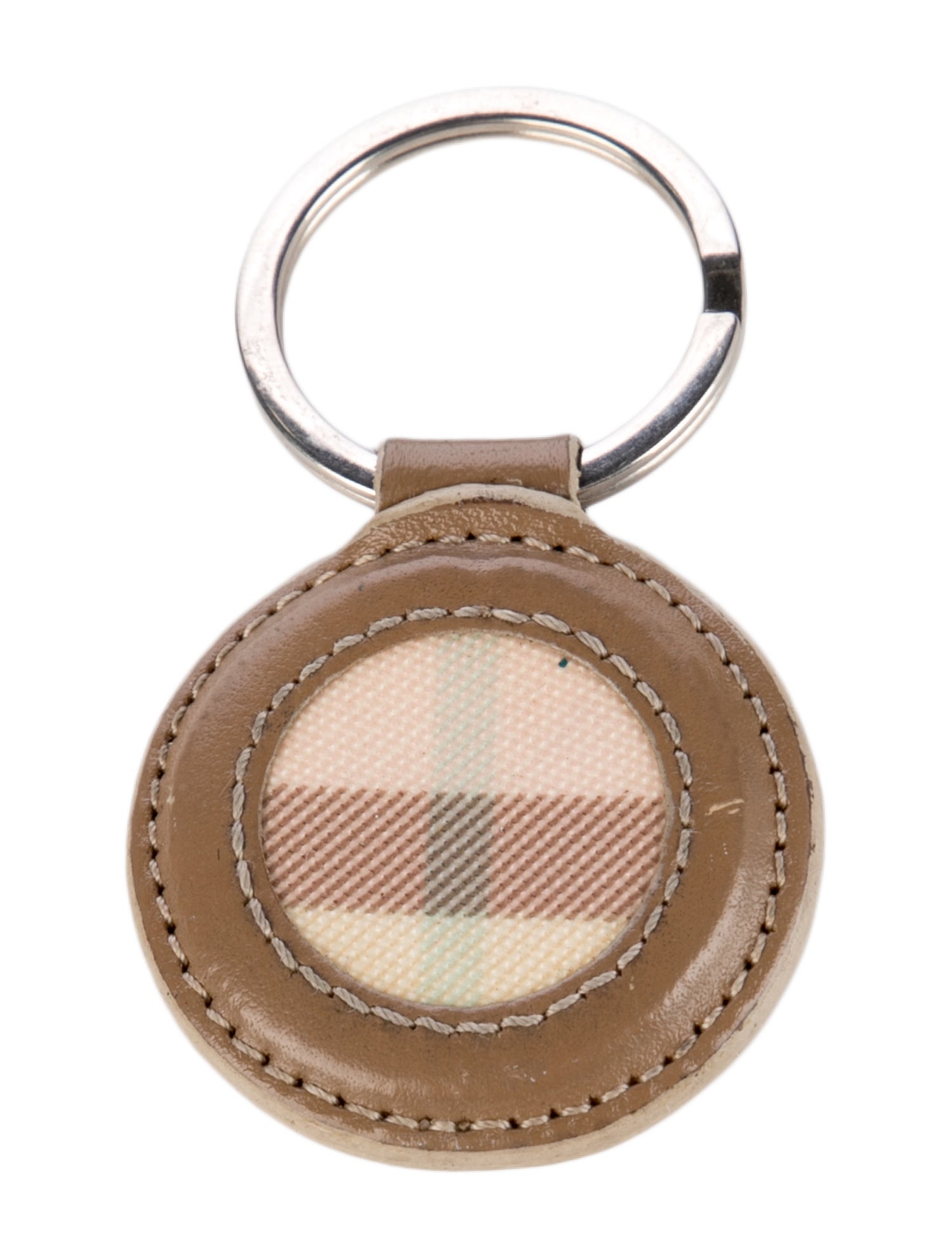 Burberry London Round Leather Keychain
