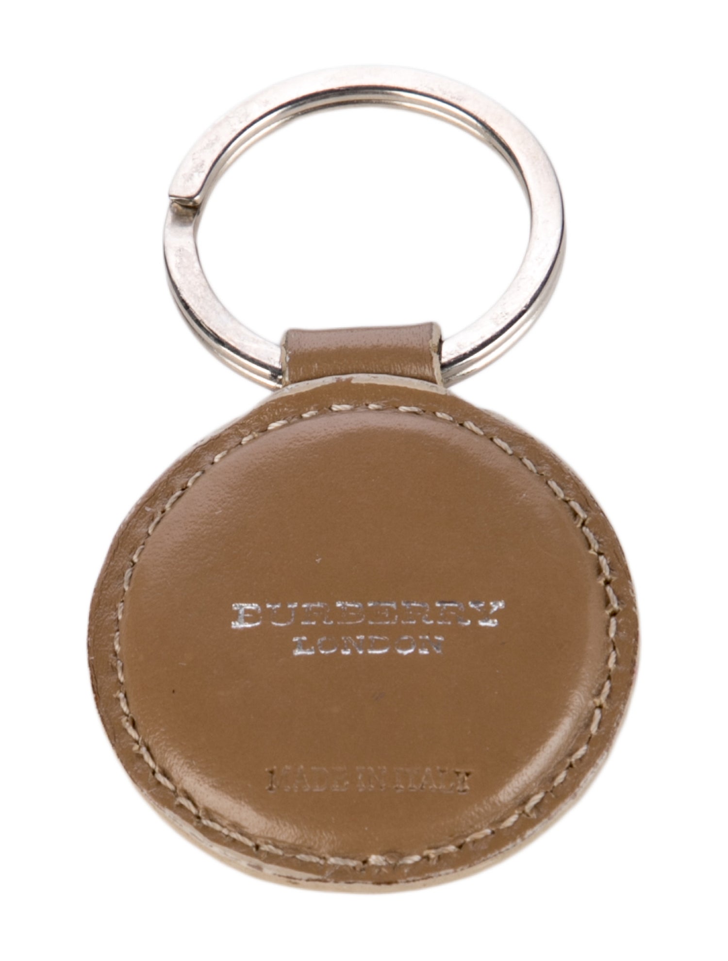 Burberry London Round Leather Keychain