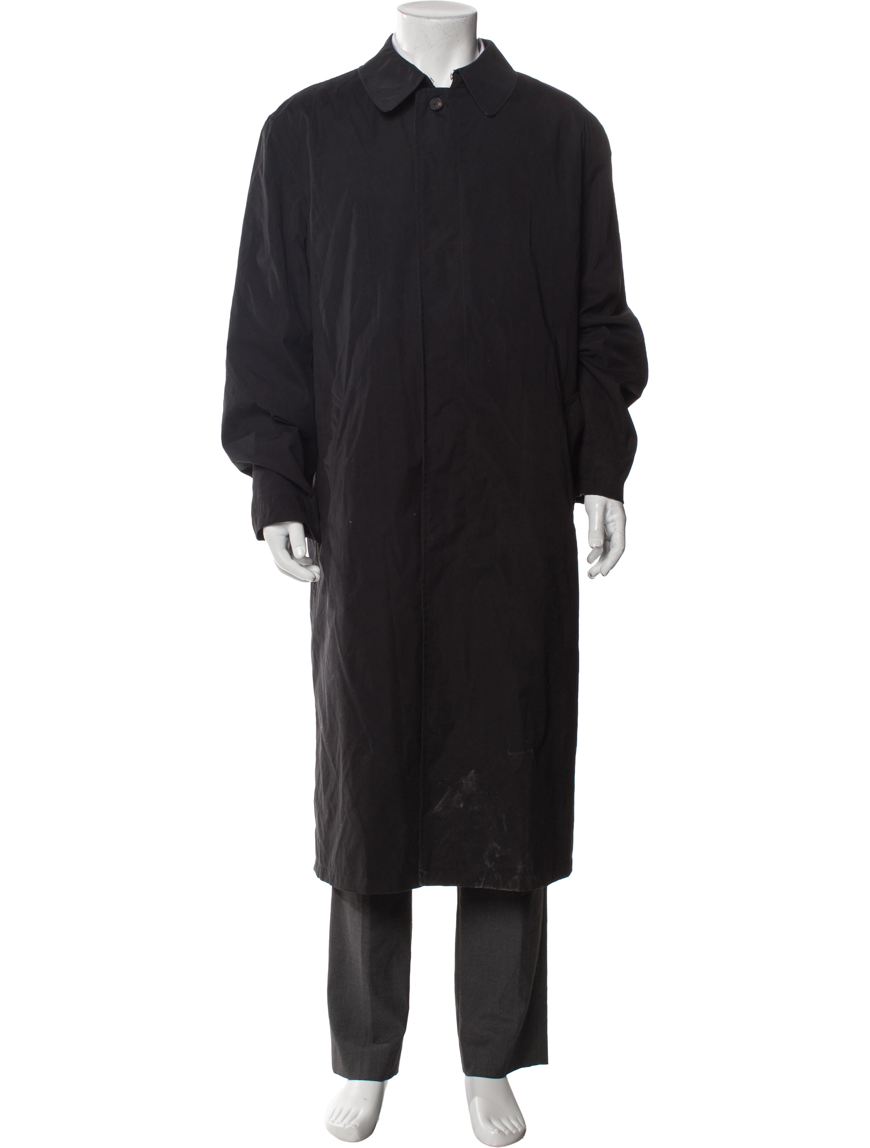 Burberry London Nova Check Pattern Wool Trench Coat