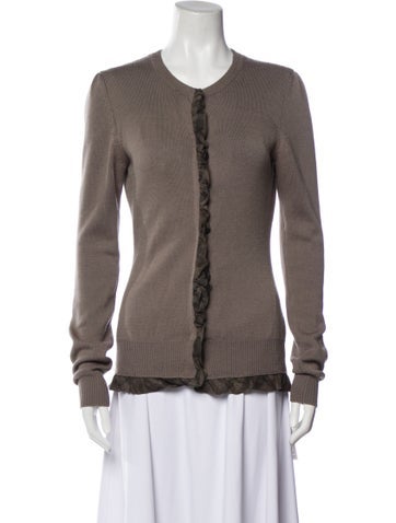 Pre-owned Burberry Merino Wool Crew Neck Sweater In Gray