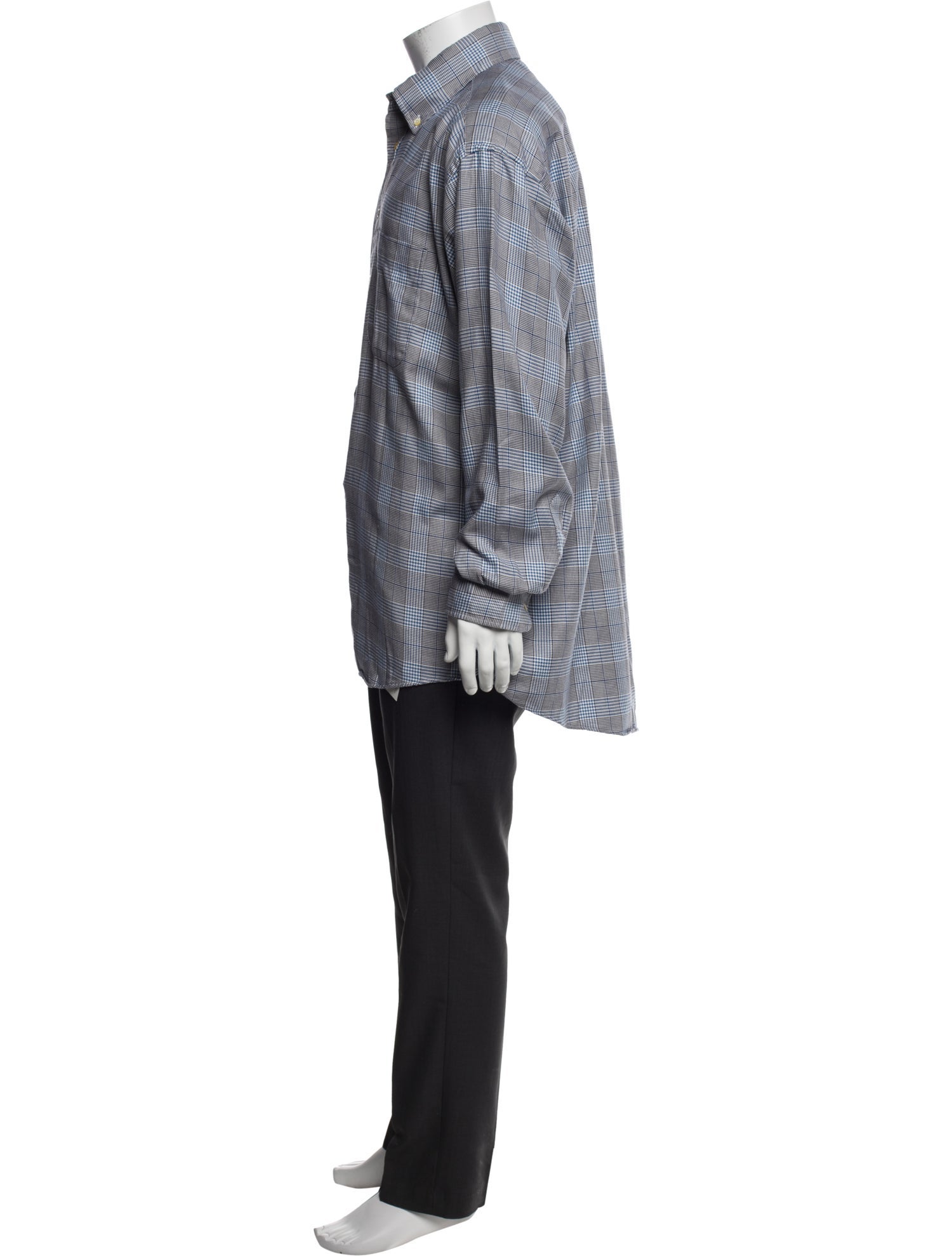 Burberry London Plaid Print Long Sleeve Shirt