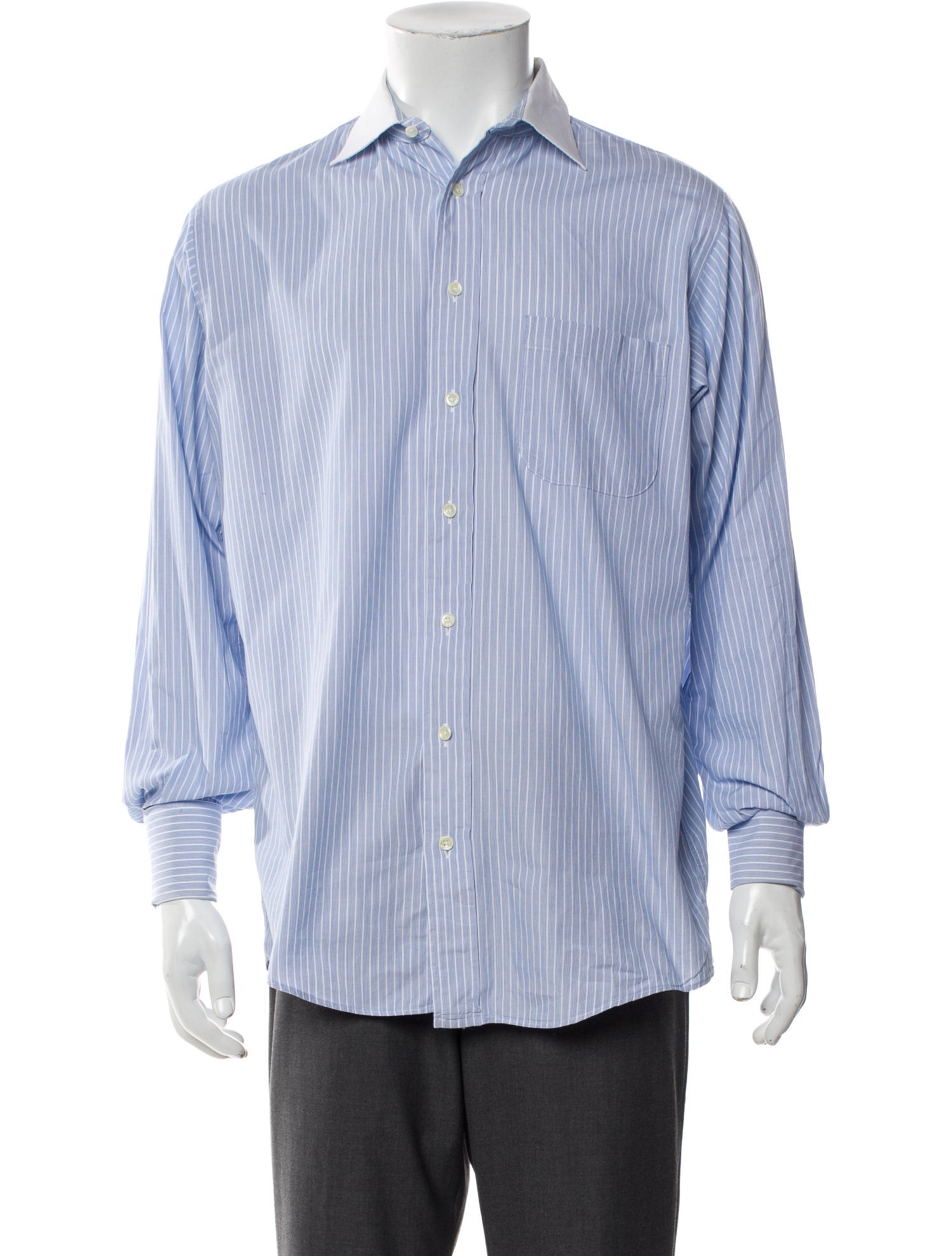 Burberry London Striped Long Sleeve Dress Shirt